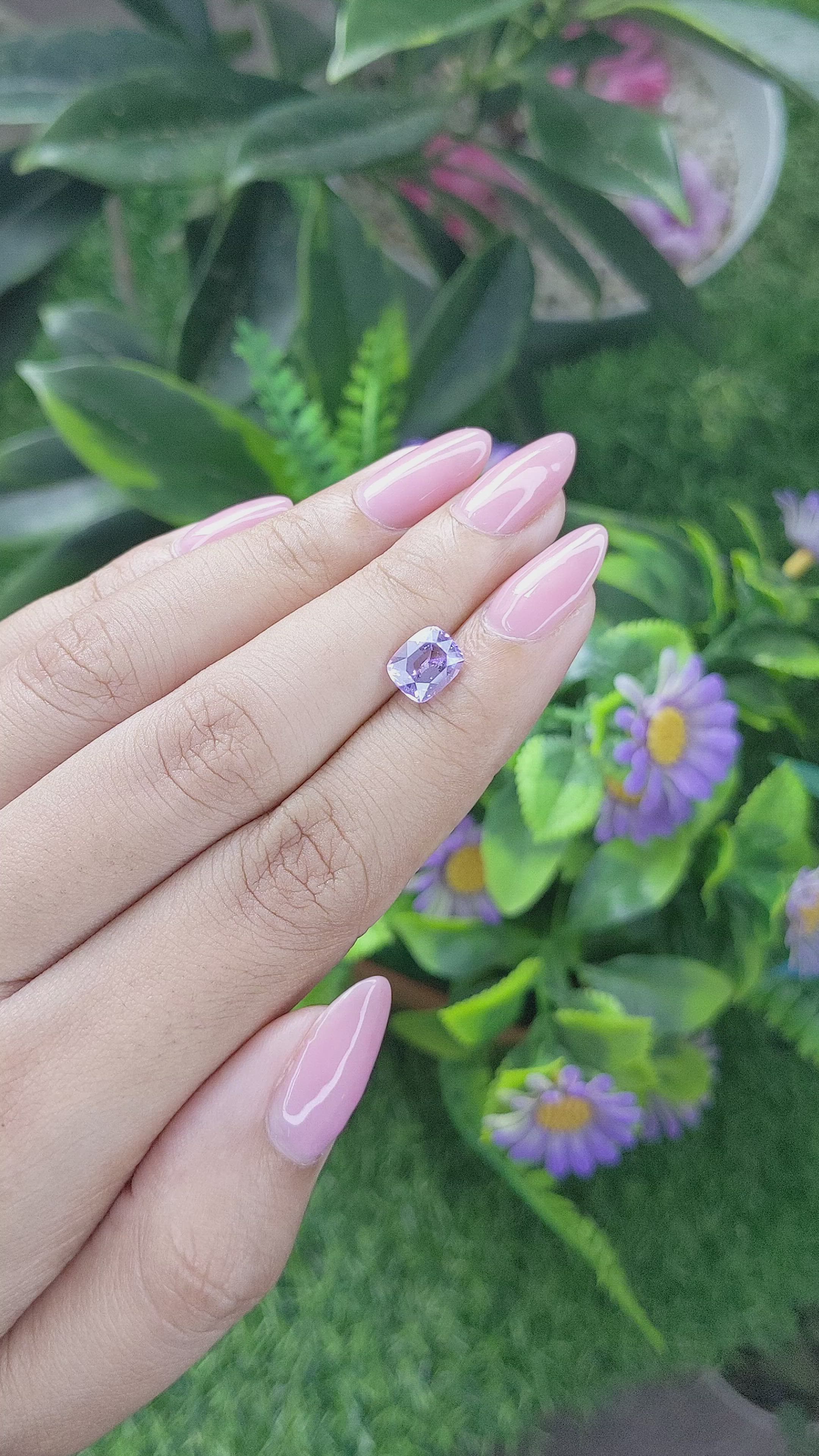 1.67 Ct. Purple Spinel from Tanzania Size Video