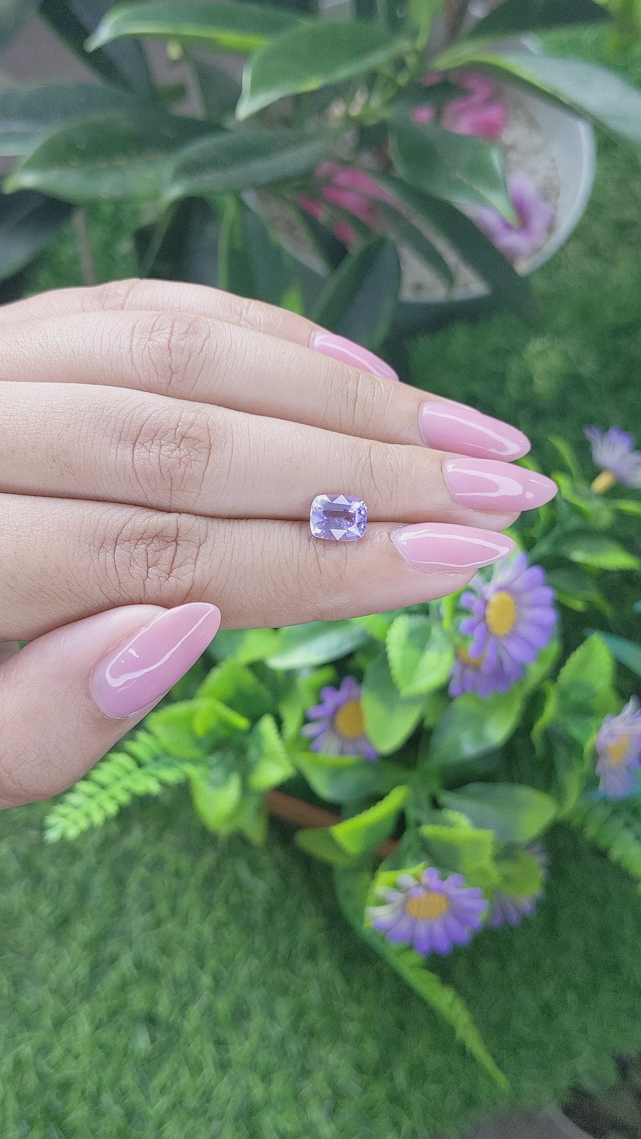 1.67 Ct. Purple Spinel from Tanzania Size Video