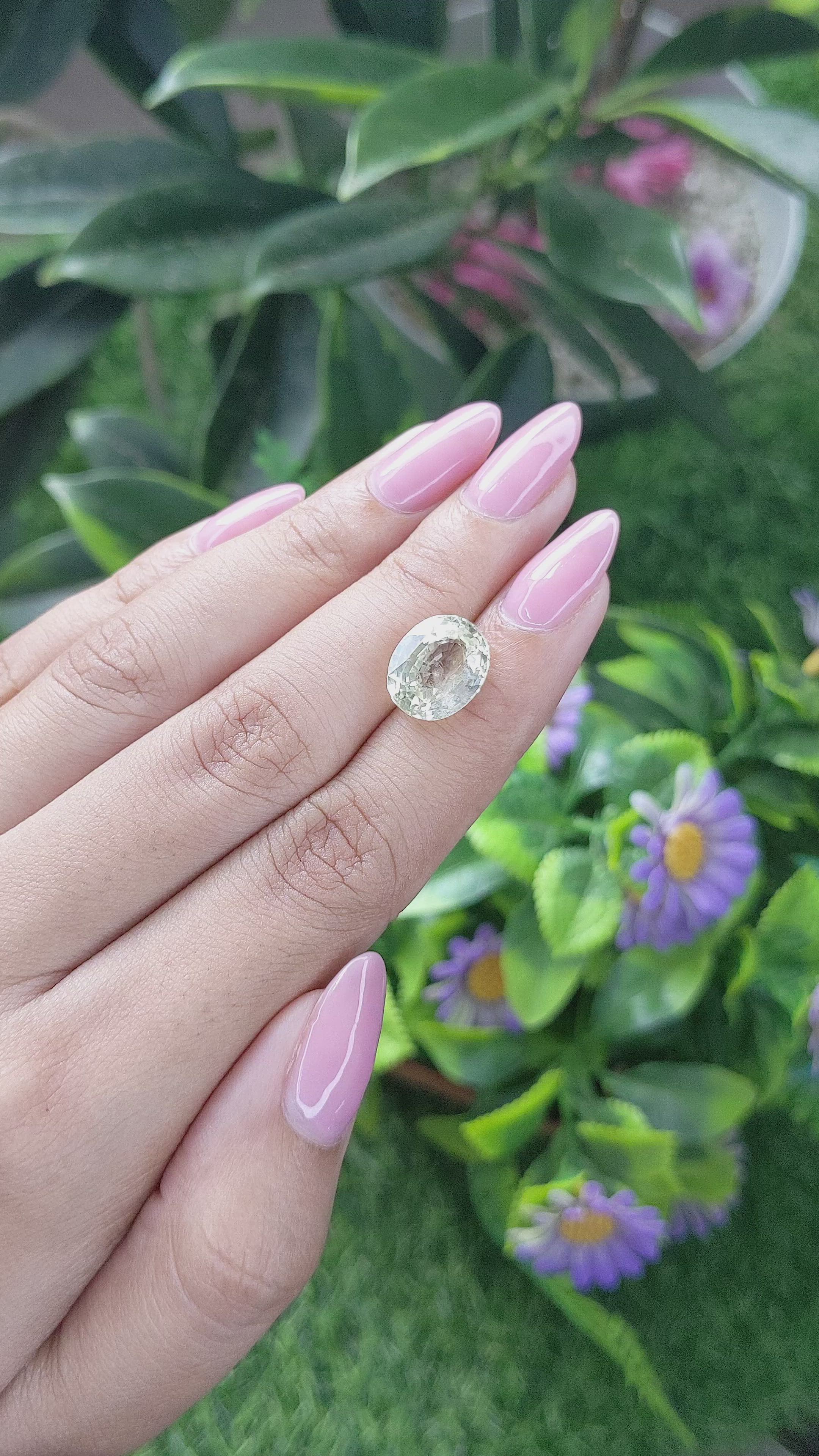 6.51 Ct. Yellow Chrysoberyl from Tanzania Size Video