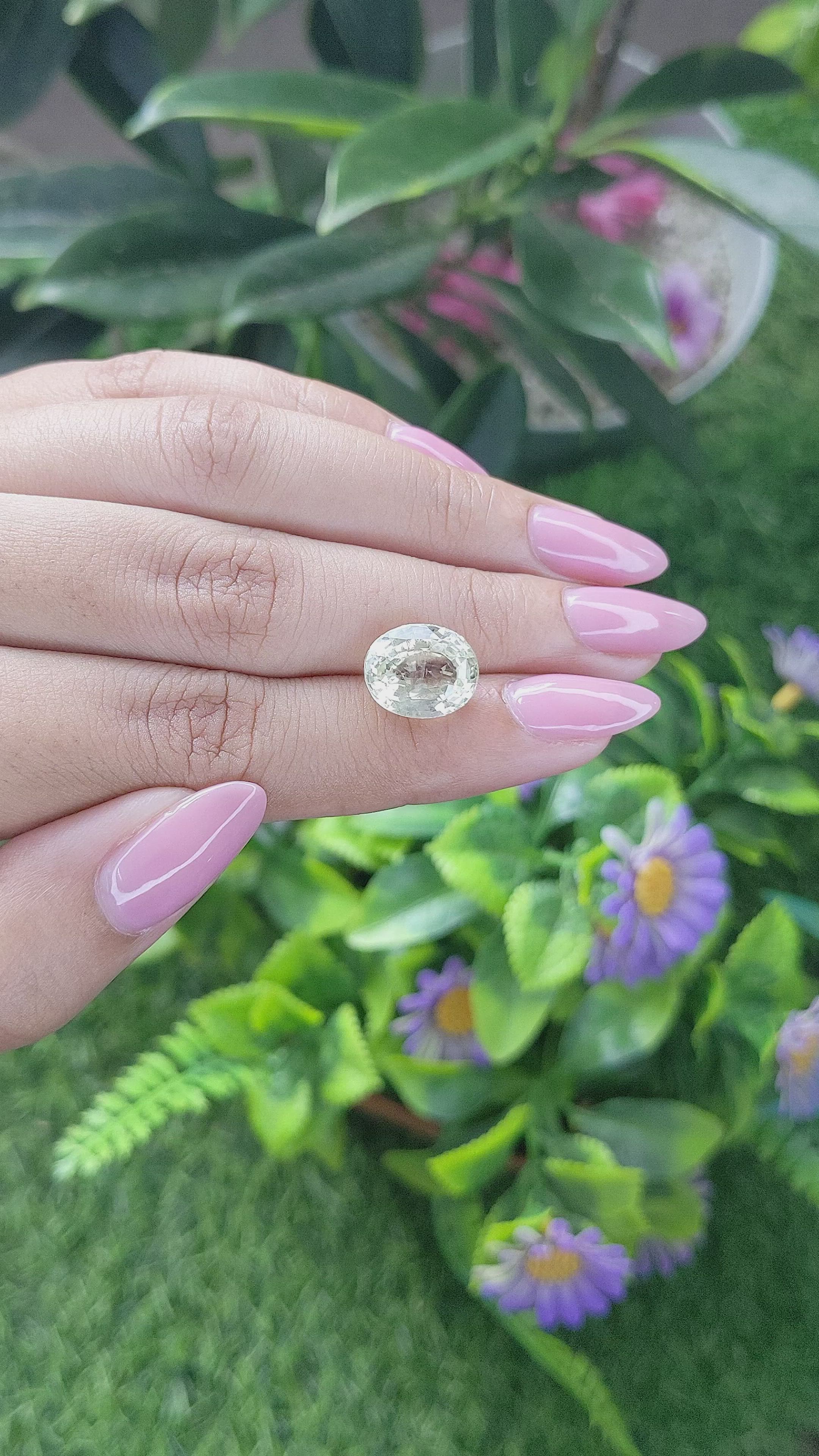 6.51 Ct. Yellow Chrysoberyl from Tanzania Size Video