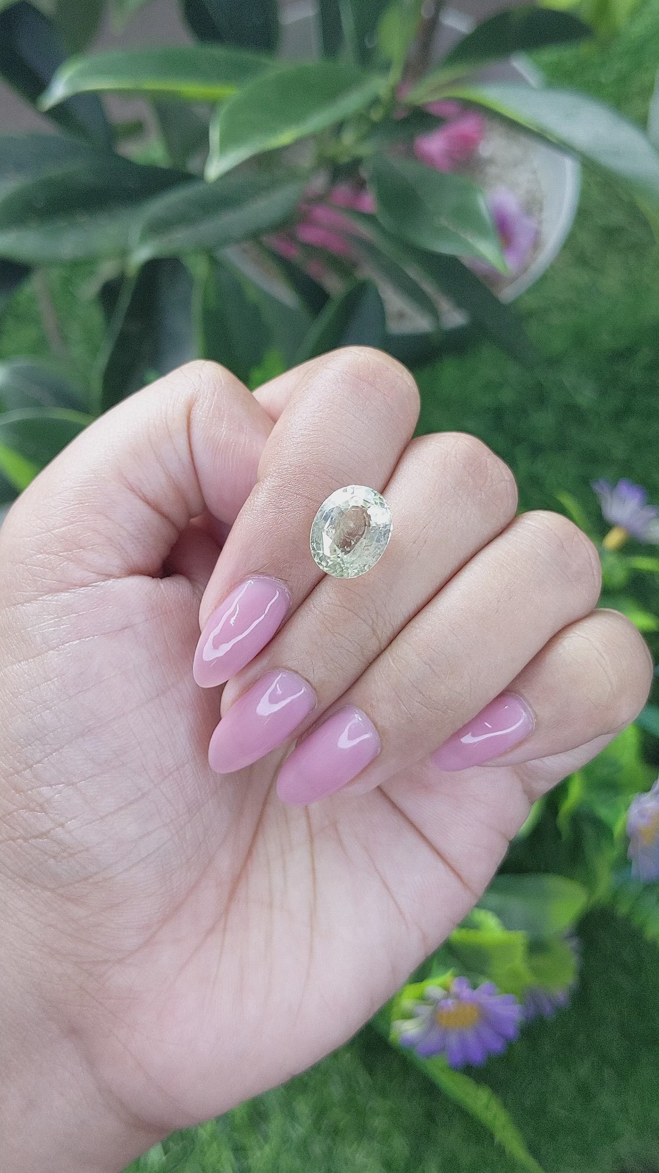 6.51 Ct. Yellow Chrysoberyl from Tanzania Size Video