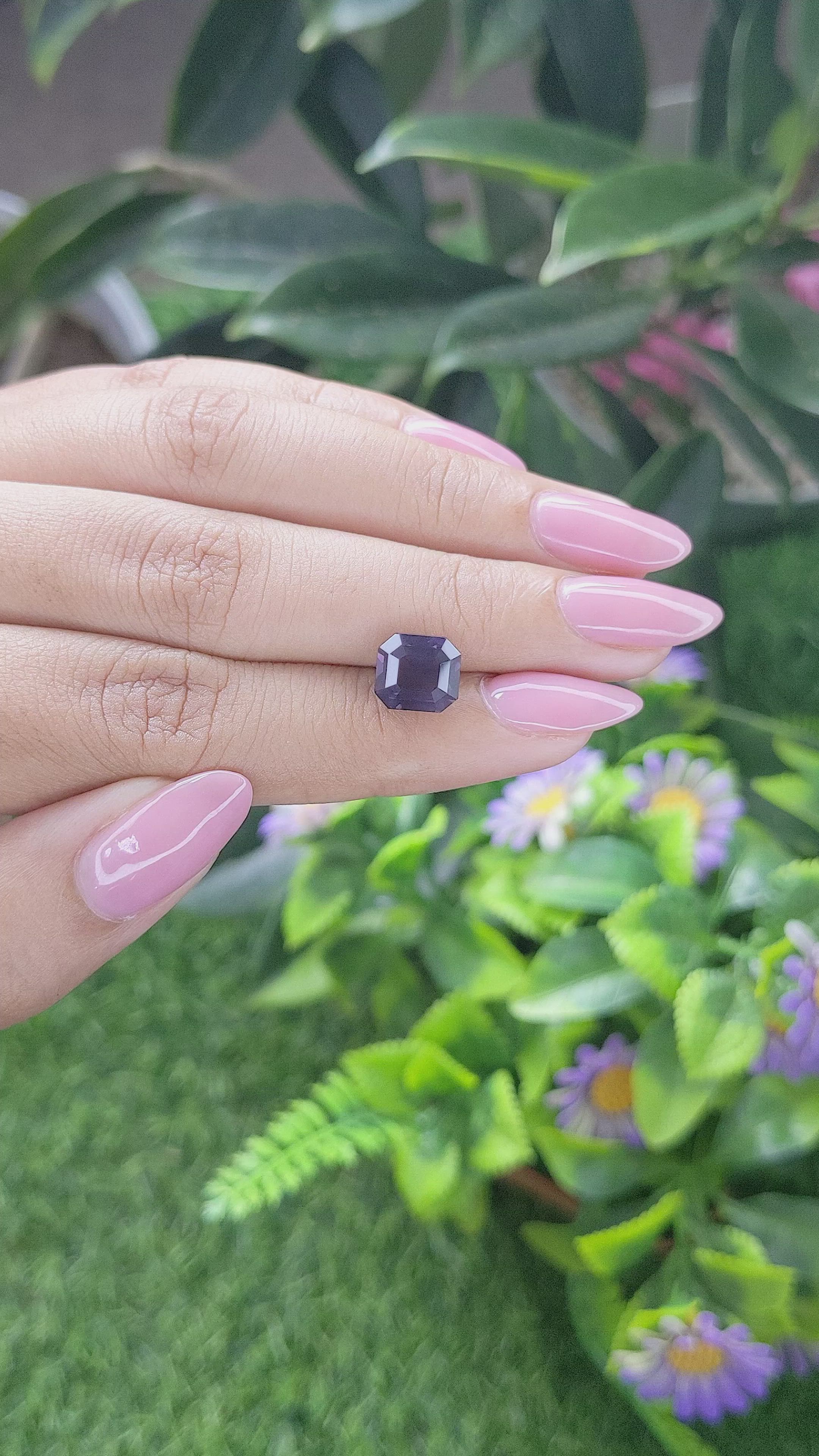 4.08 Ct. Purple Spinel from Ceylon (Sri Lanka) Size Video