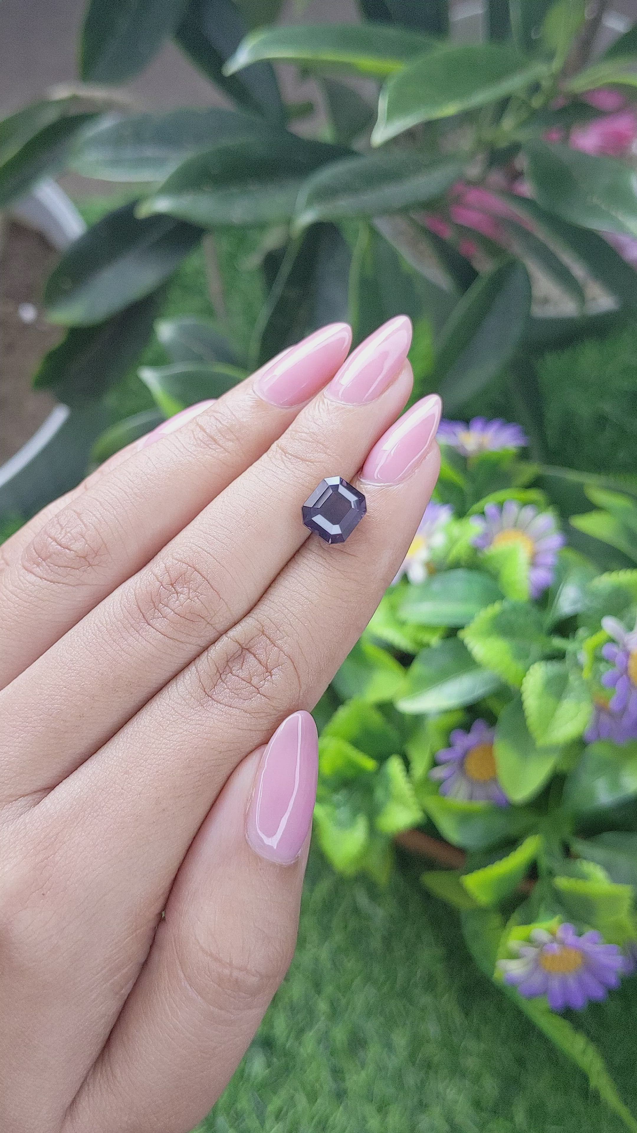 4.08 Ct. Purple Spinel from Ceylon (Sri Lanka) Size Video