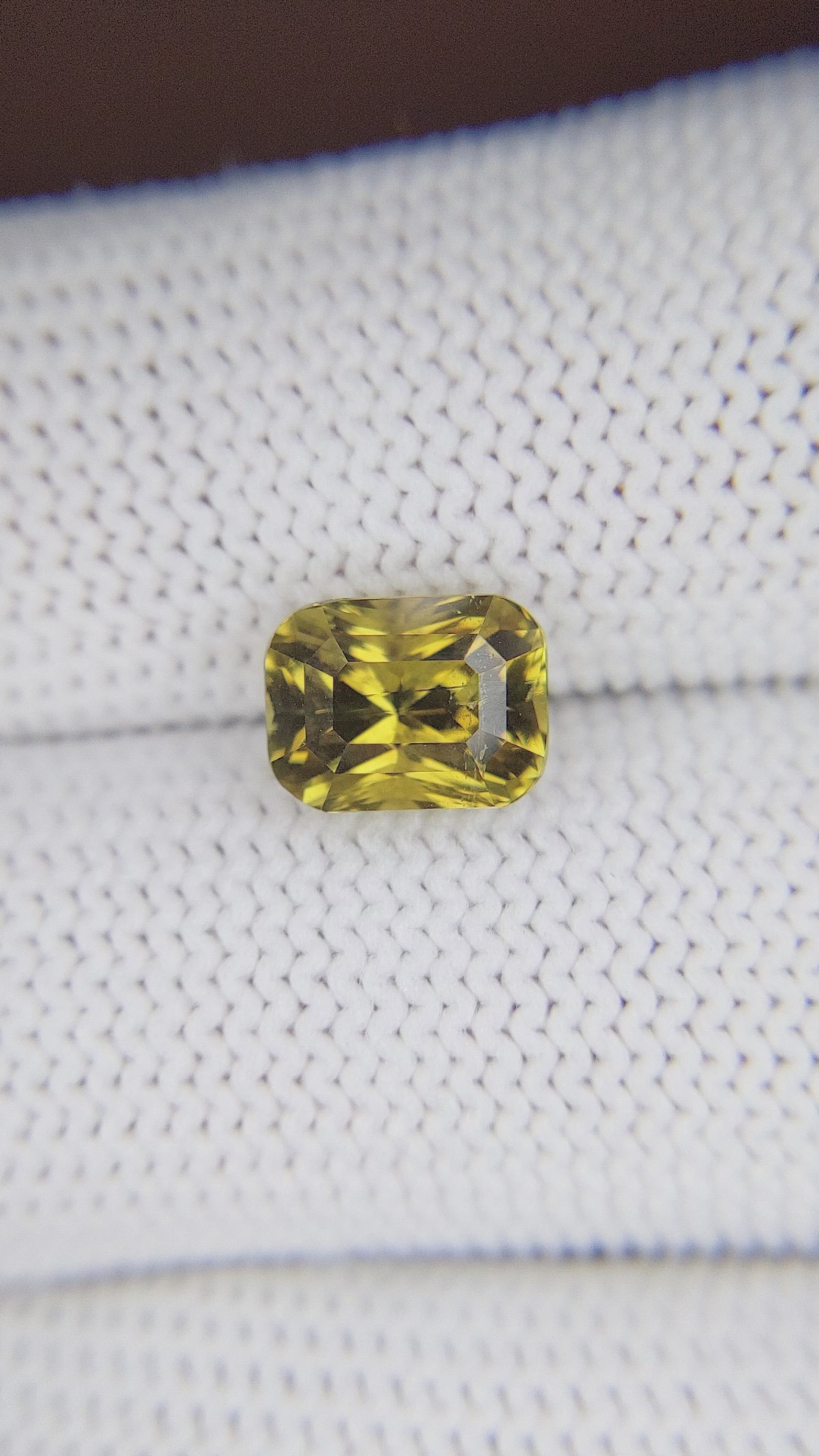3.18 Ct. Greenish Yellow Chrysoberyl from Tanzania Size Video