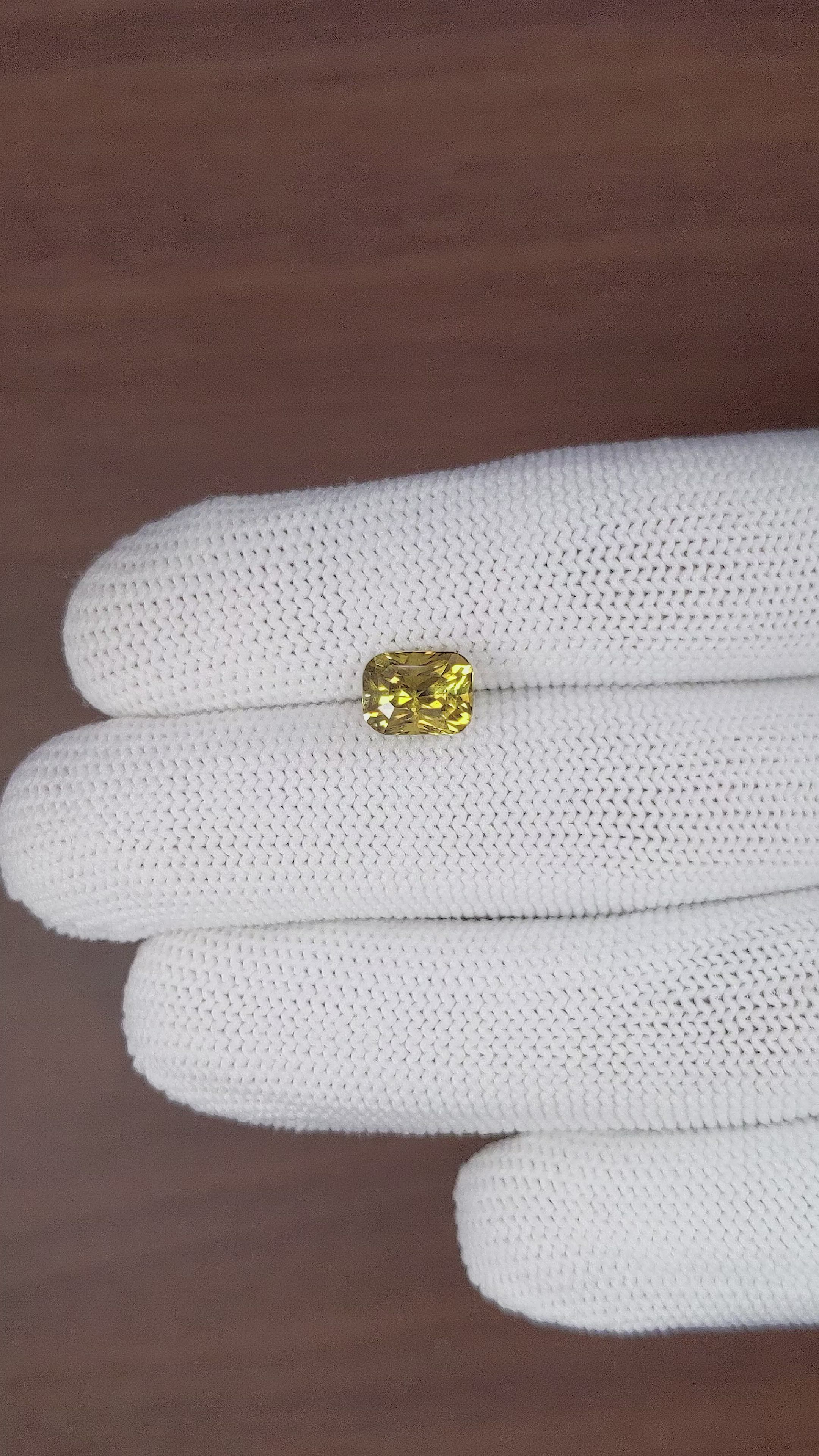 3.18 Ct. Greenish Yellow Chrysoberyl from Tanzania Size Video
