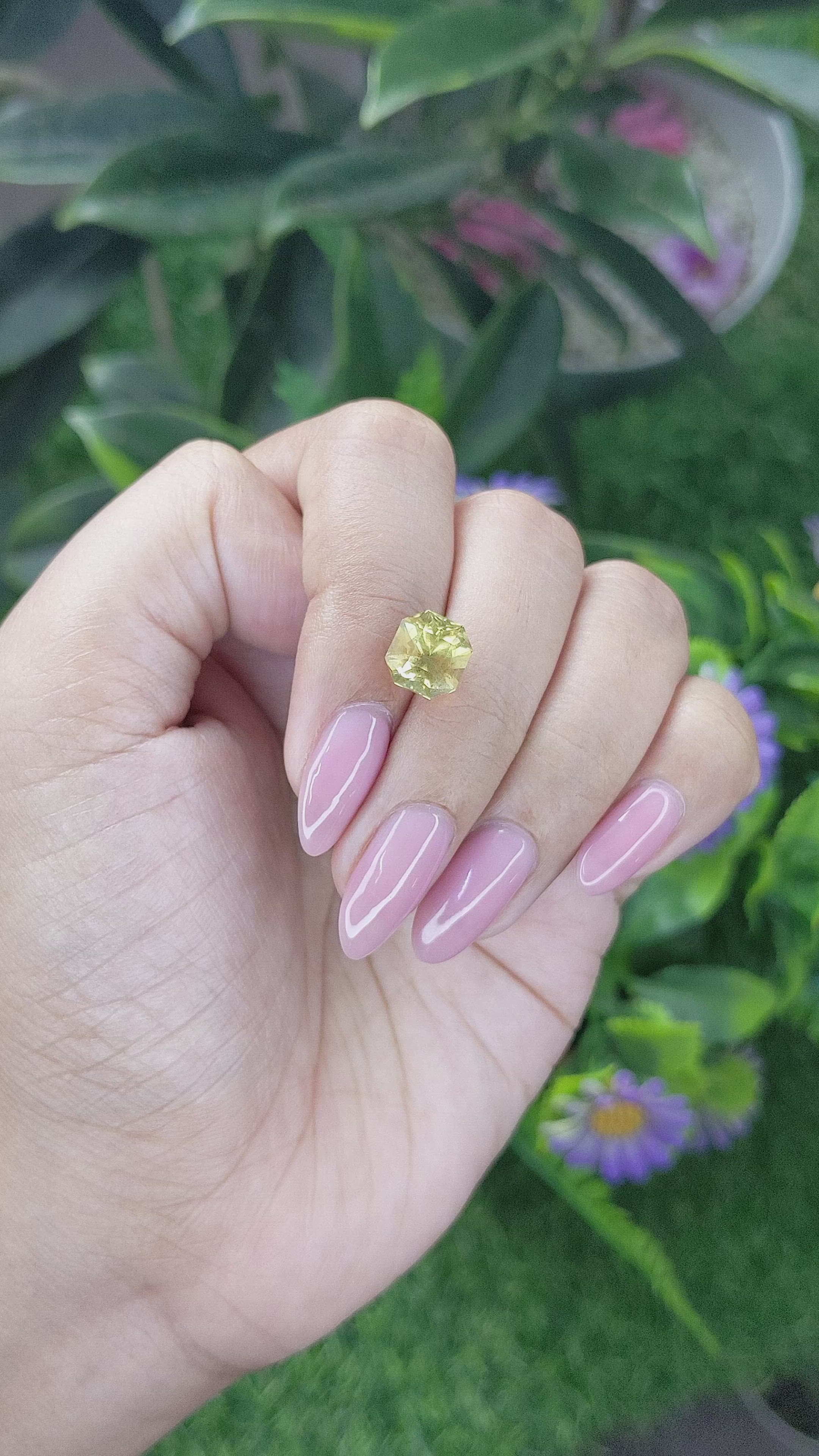 3.20 Ct. Greenish Yellow Chrysoberyl from Tanzania Size Video