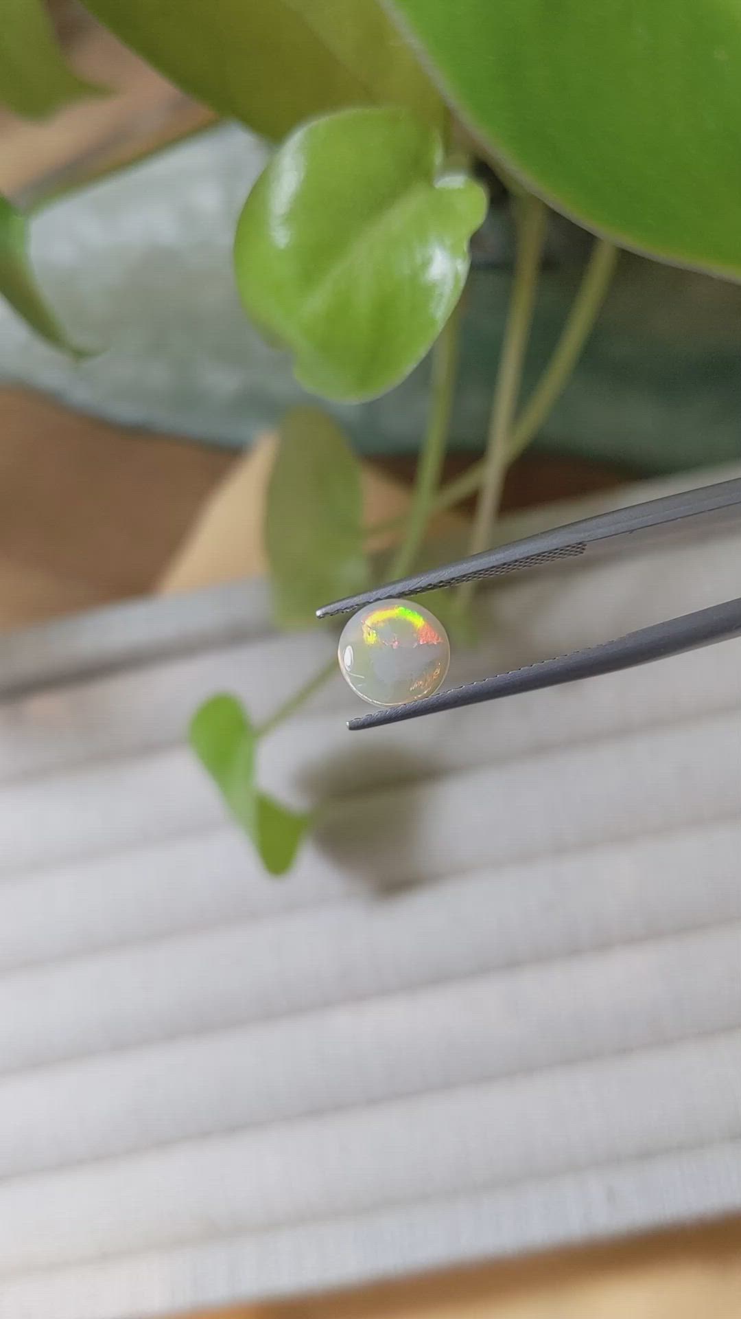 0.90 Ct. Cabochon White Opal from Australia Size Video