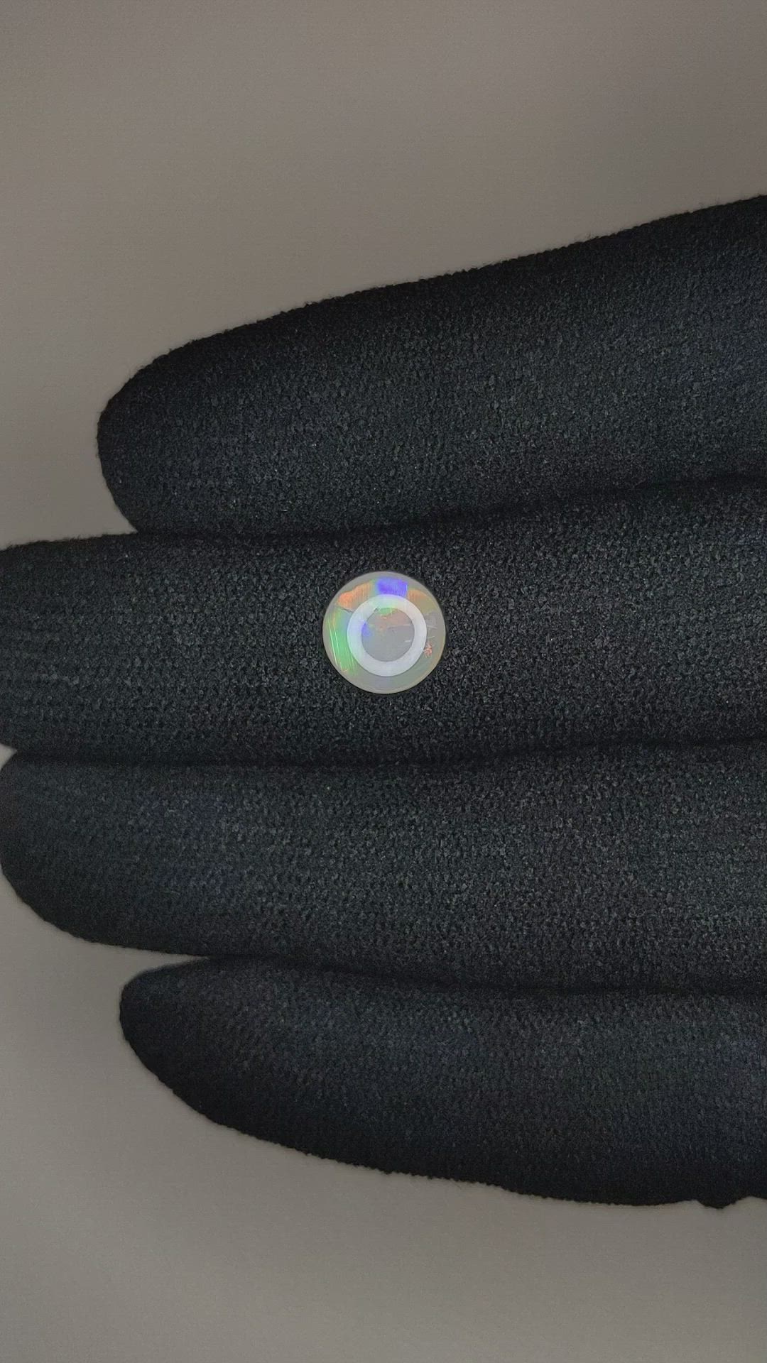 0.90 Ct. Cabochon White Opal from Australia Size Video