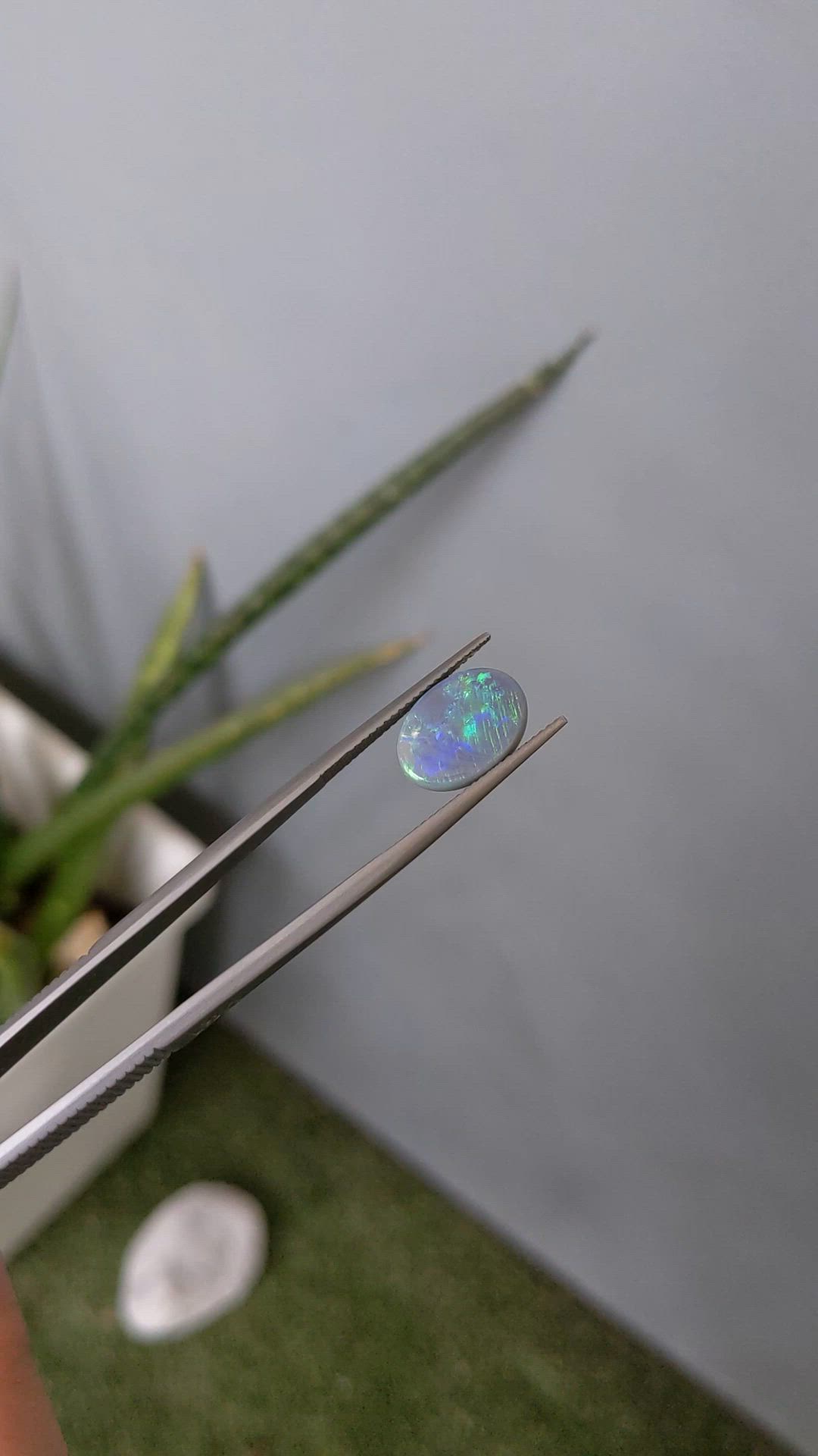 3.29 Ct. Semi-Black Opal from Australia Size Video
