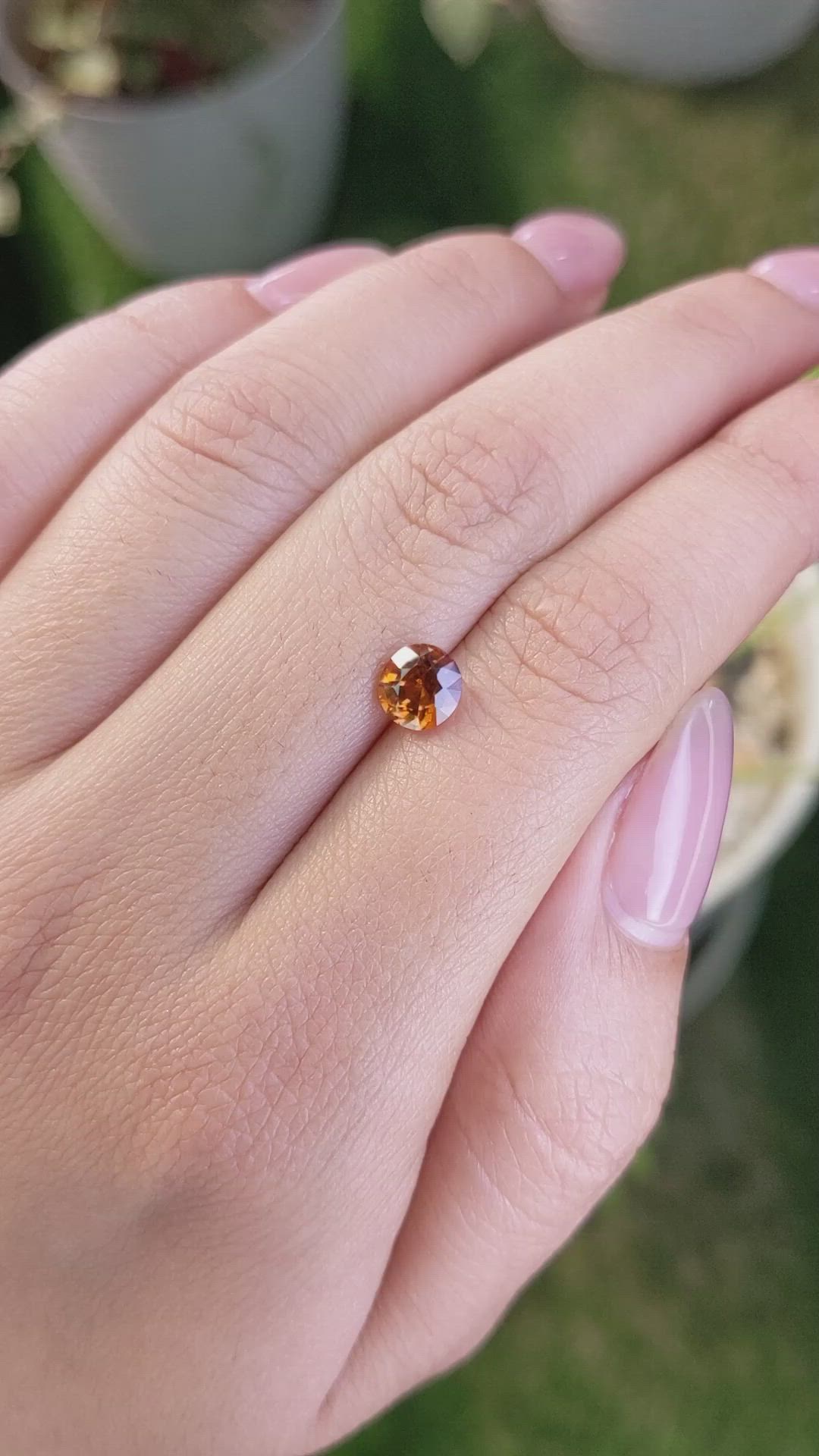 1.15 Ct. Hessonite Garnet from Madagascar Size Video