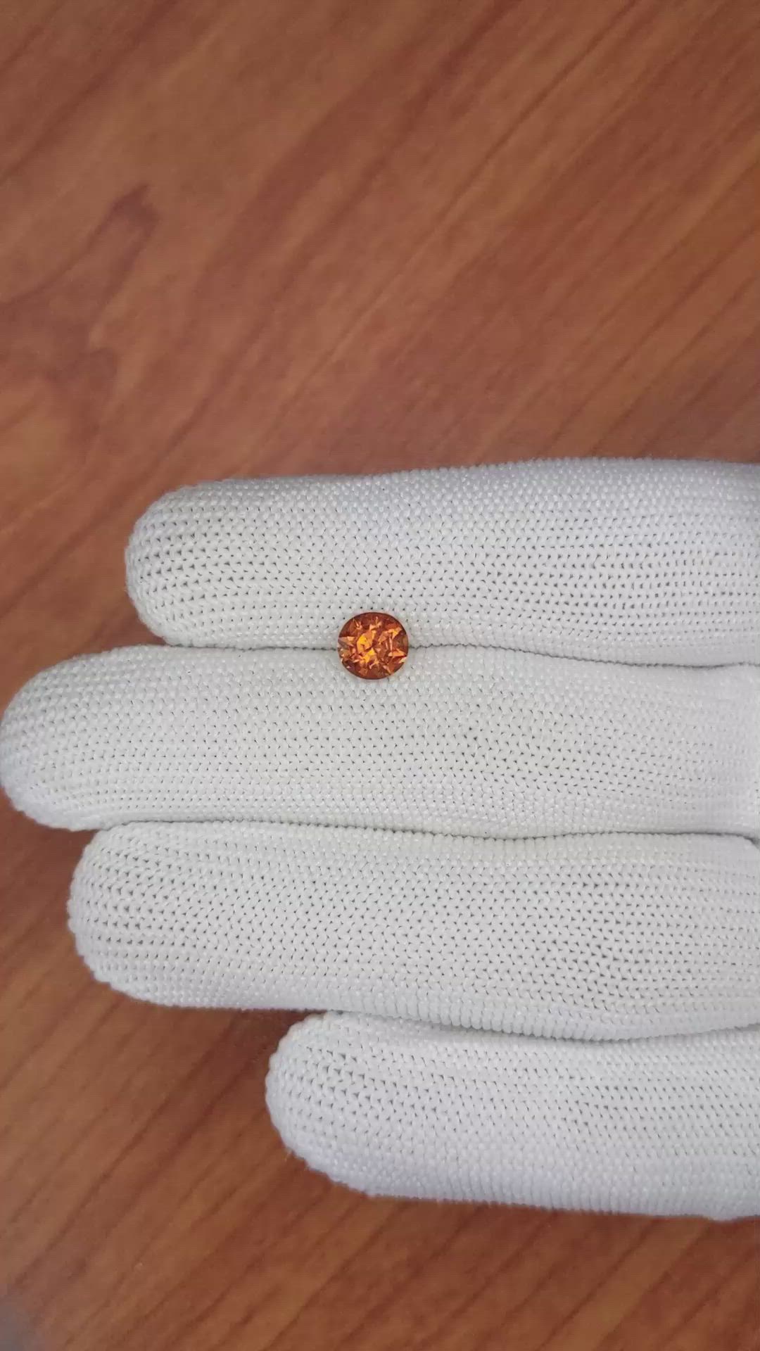1.15 Ct. Hessonite Garnet from Madagascar Size Video