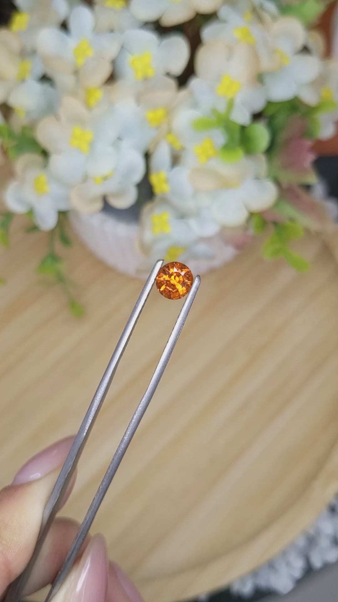 1.15 Ct. Hessonite Garnet from Madagascar Size Video