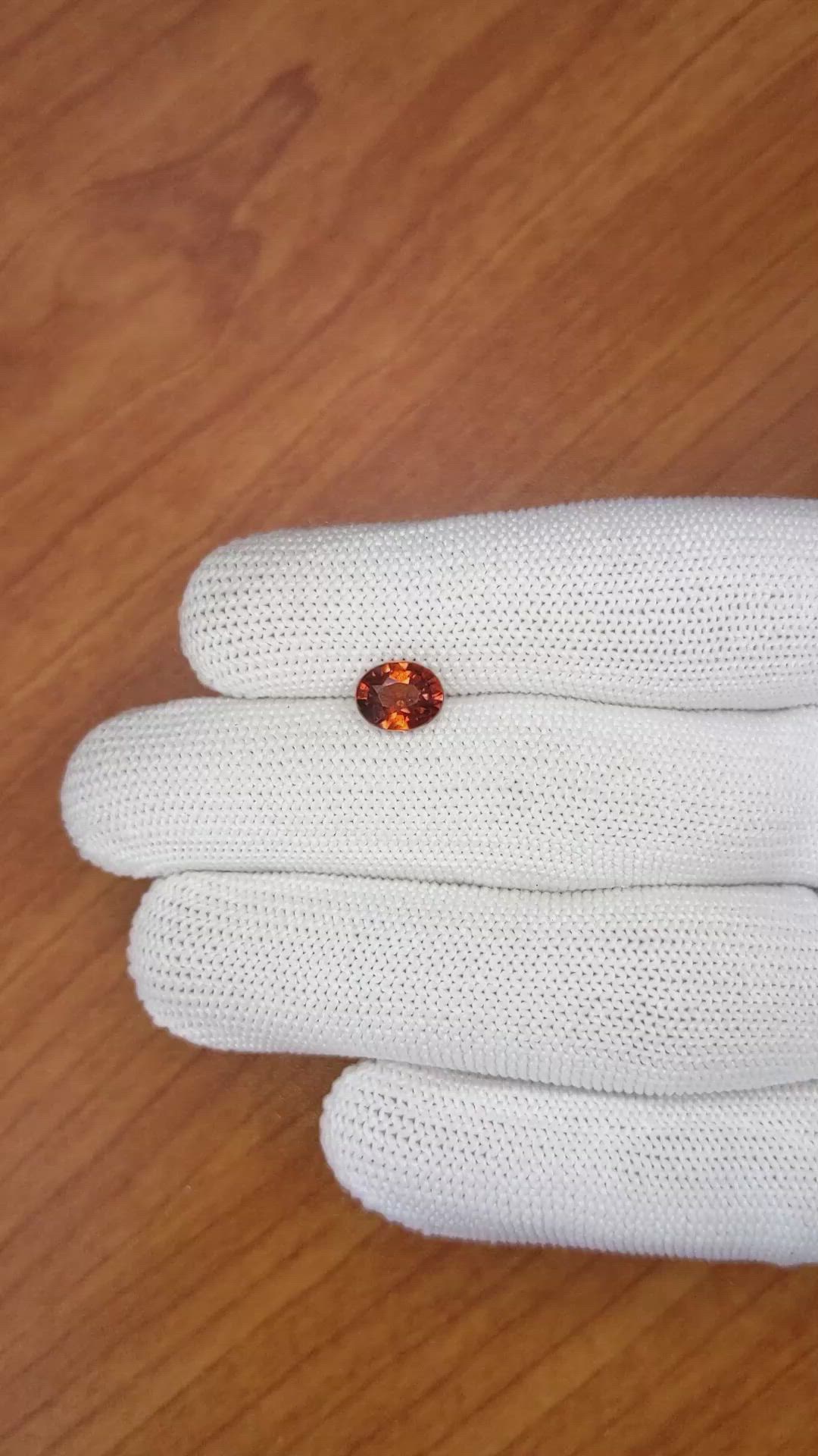 1.74 Ct. Hessonite Garnet from Madagascar Size Video