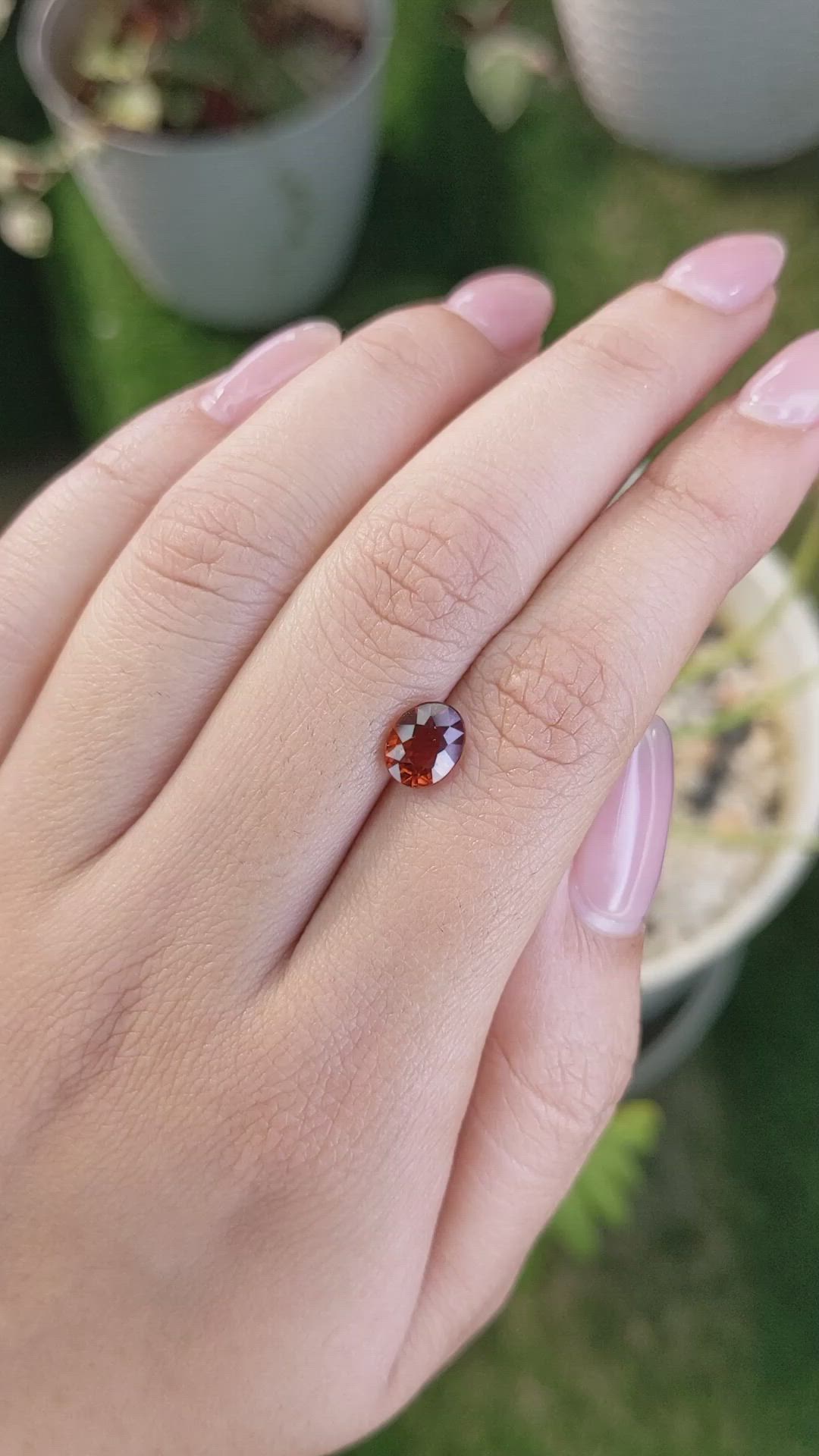 1.74 Ct. Hessonite Garnet from Madagascar Size Video