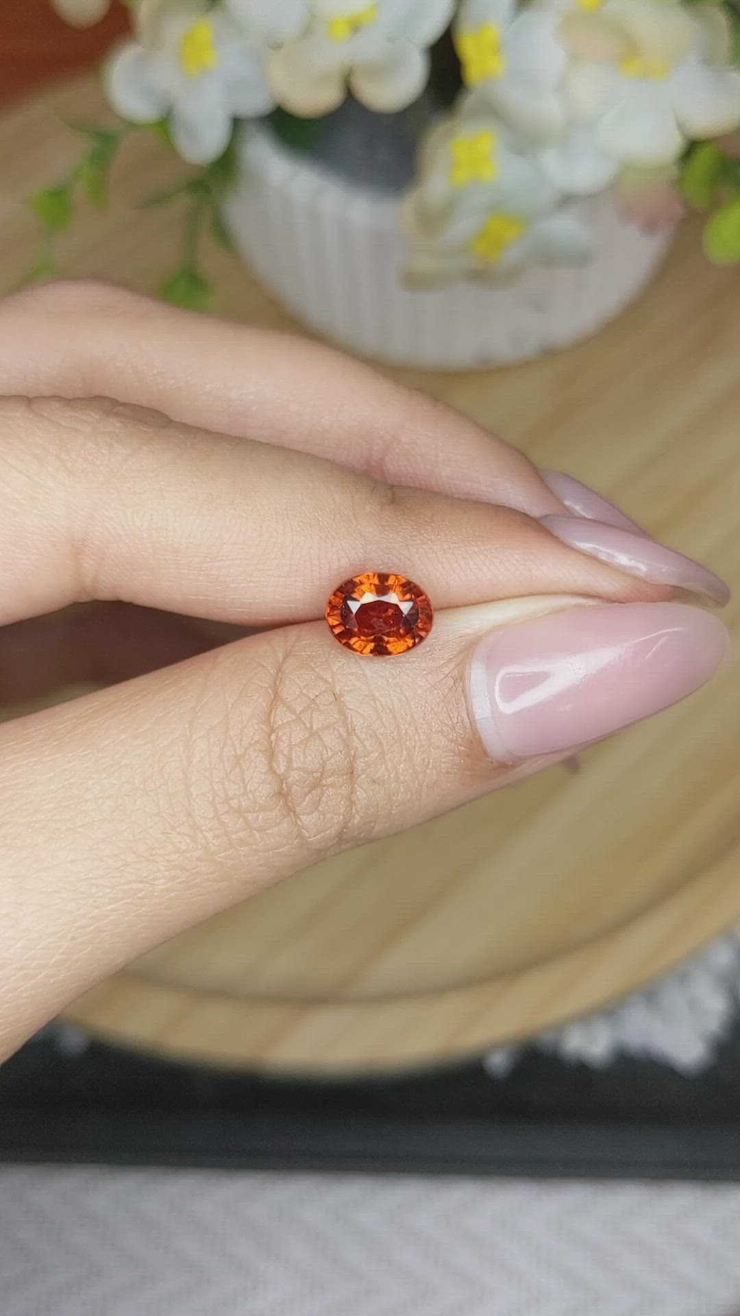 1.74 Ct. Hessonite Garnet from Madagascar Size Video