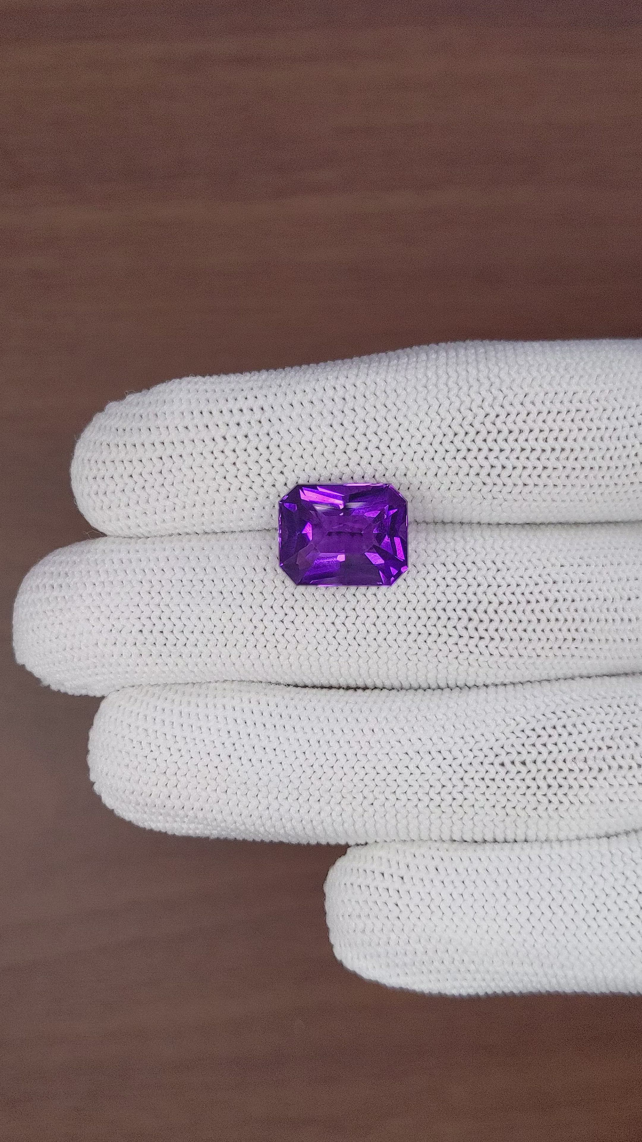 7.57 Ct. Amethyst from Africa Size Video