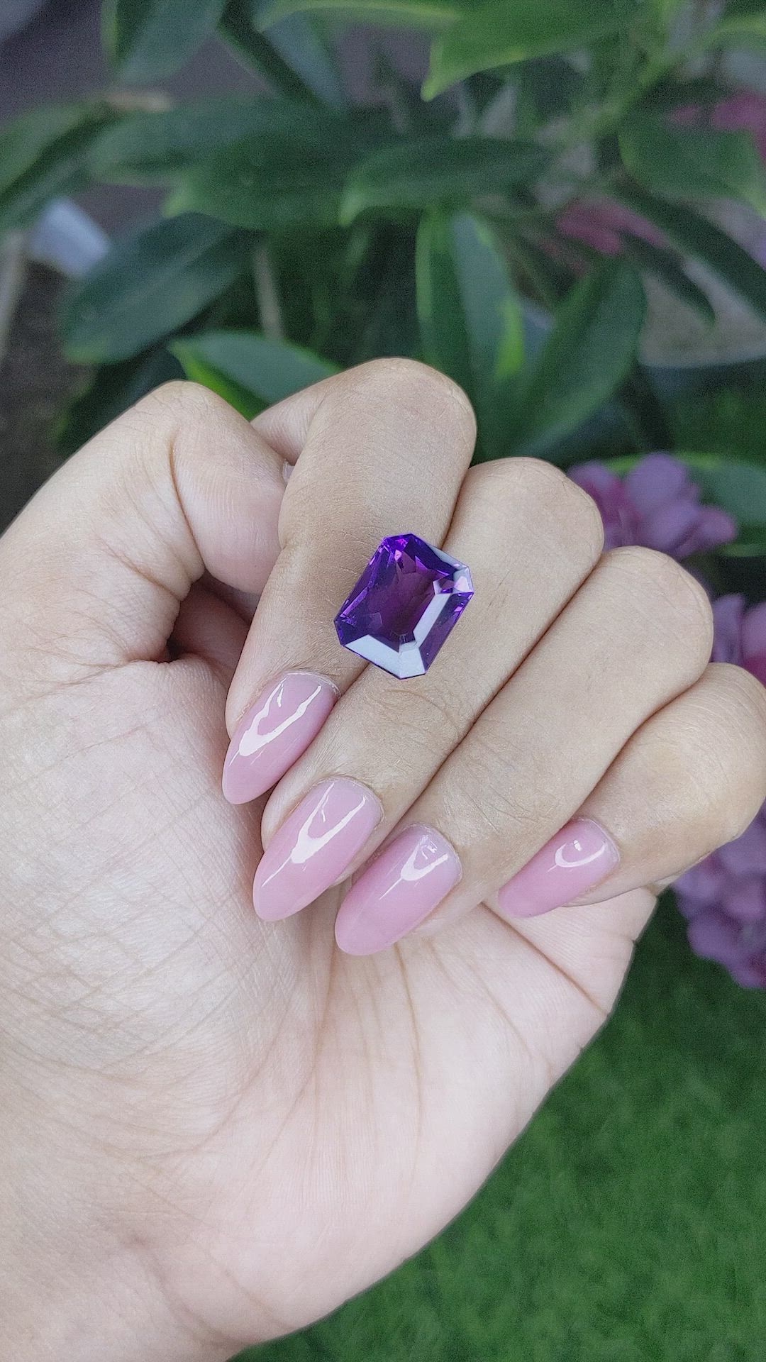 7.57 Ct. Amethyst from Africa Size Video