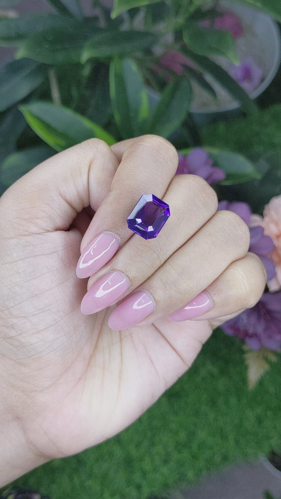 5.89 Ct. Amethyst from Africa Size Video