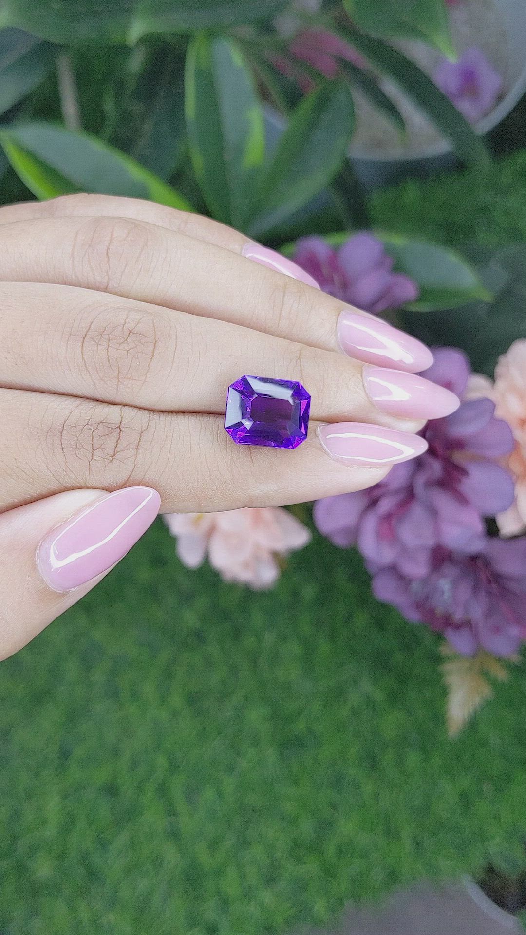 5.89 Ct. Amethyst from Africa Size Video