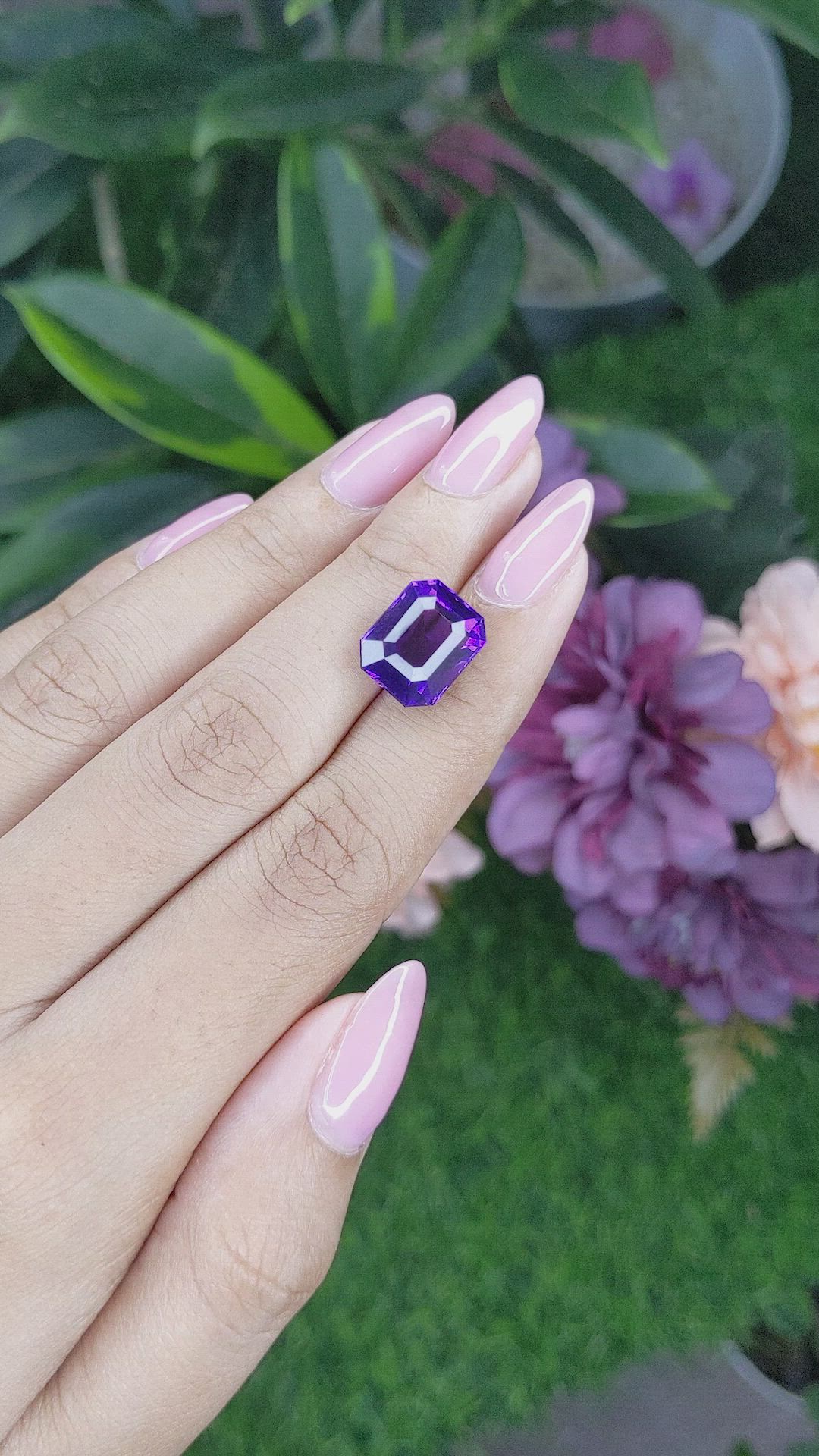 5.89 Ct. Amethyst from Africa Size Video