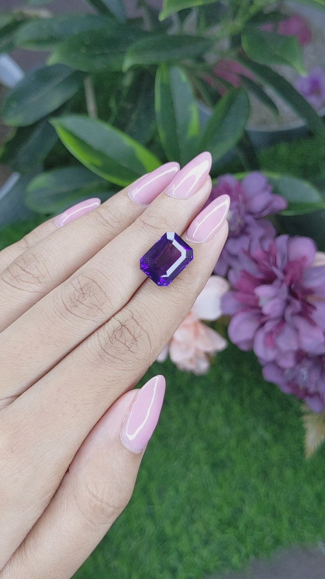 6.43 Ct. Amethyst from Africa Size Video
