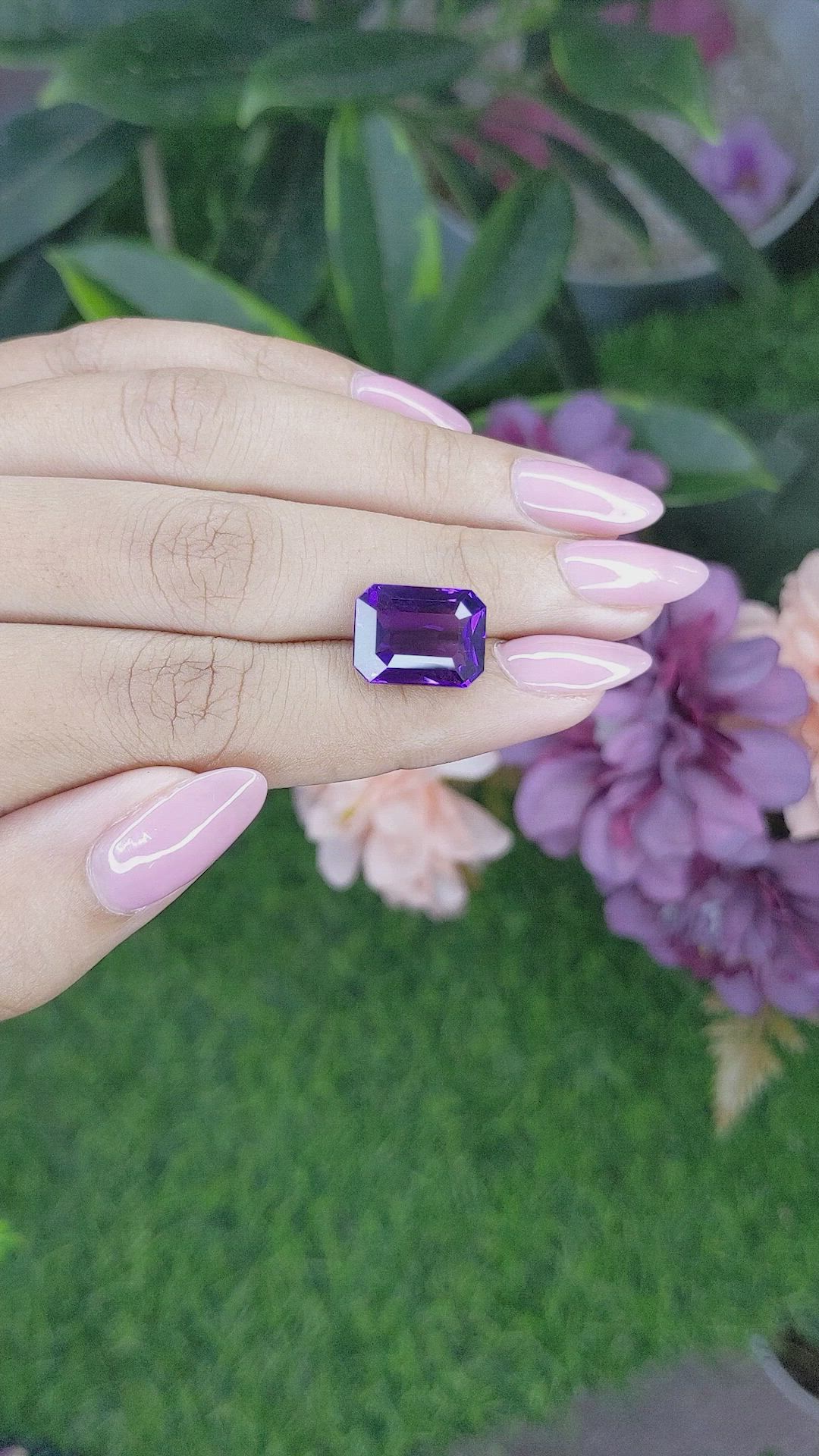 6.43 Ct. Amethyst from Africa Size Video
