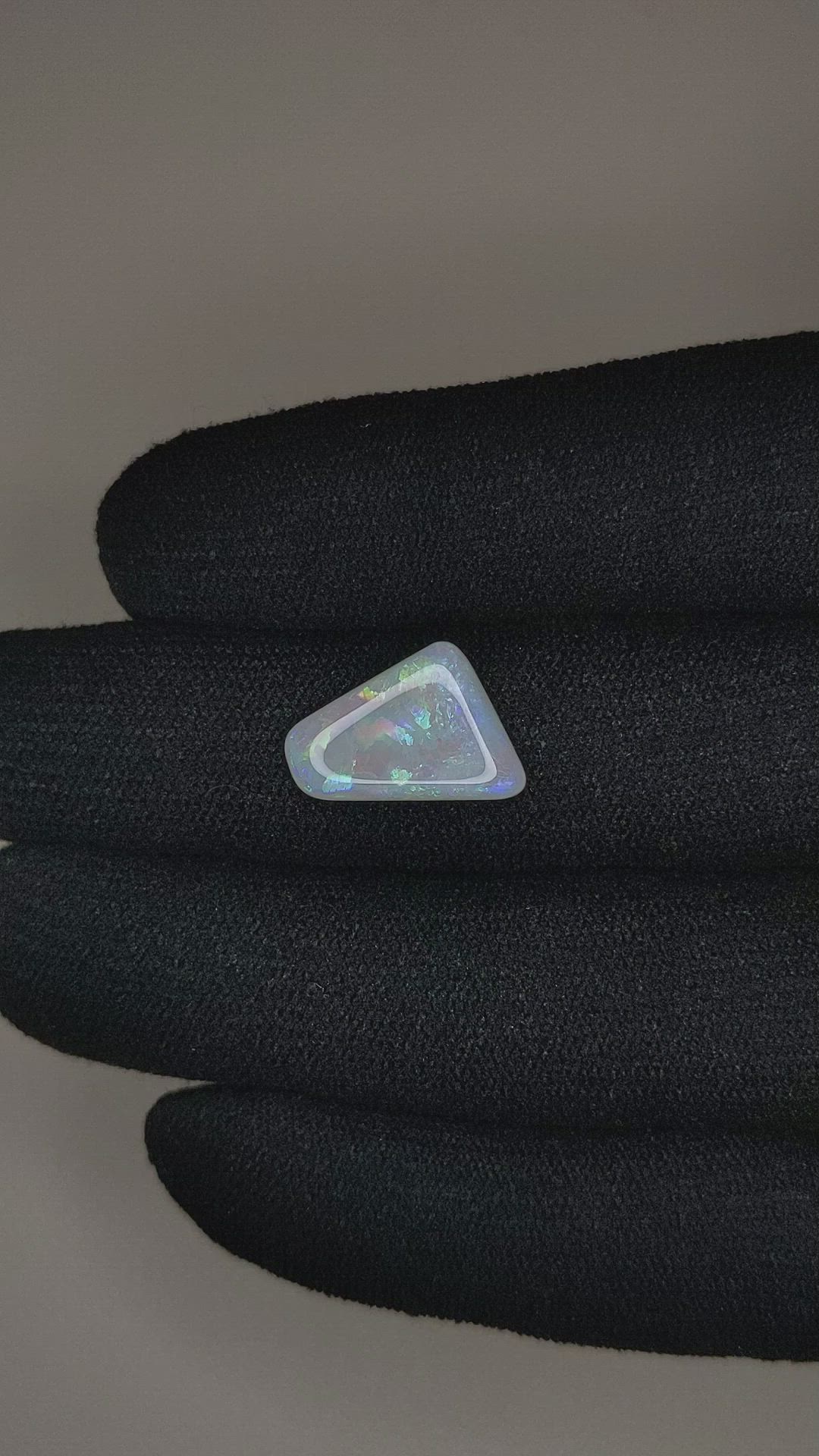 2.67 Ct. Cabochon White Opal from Australia Size Video