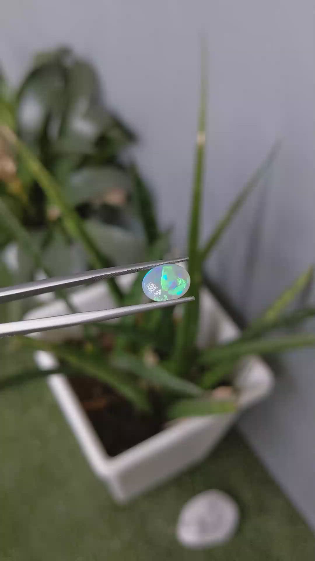 1.34 Ct. Cabochon Crystal/Jelly Opal from Australia Size Video