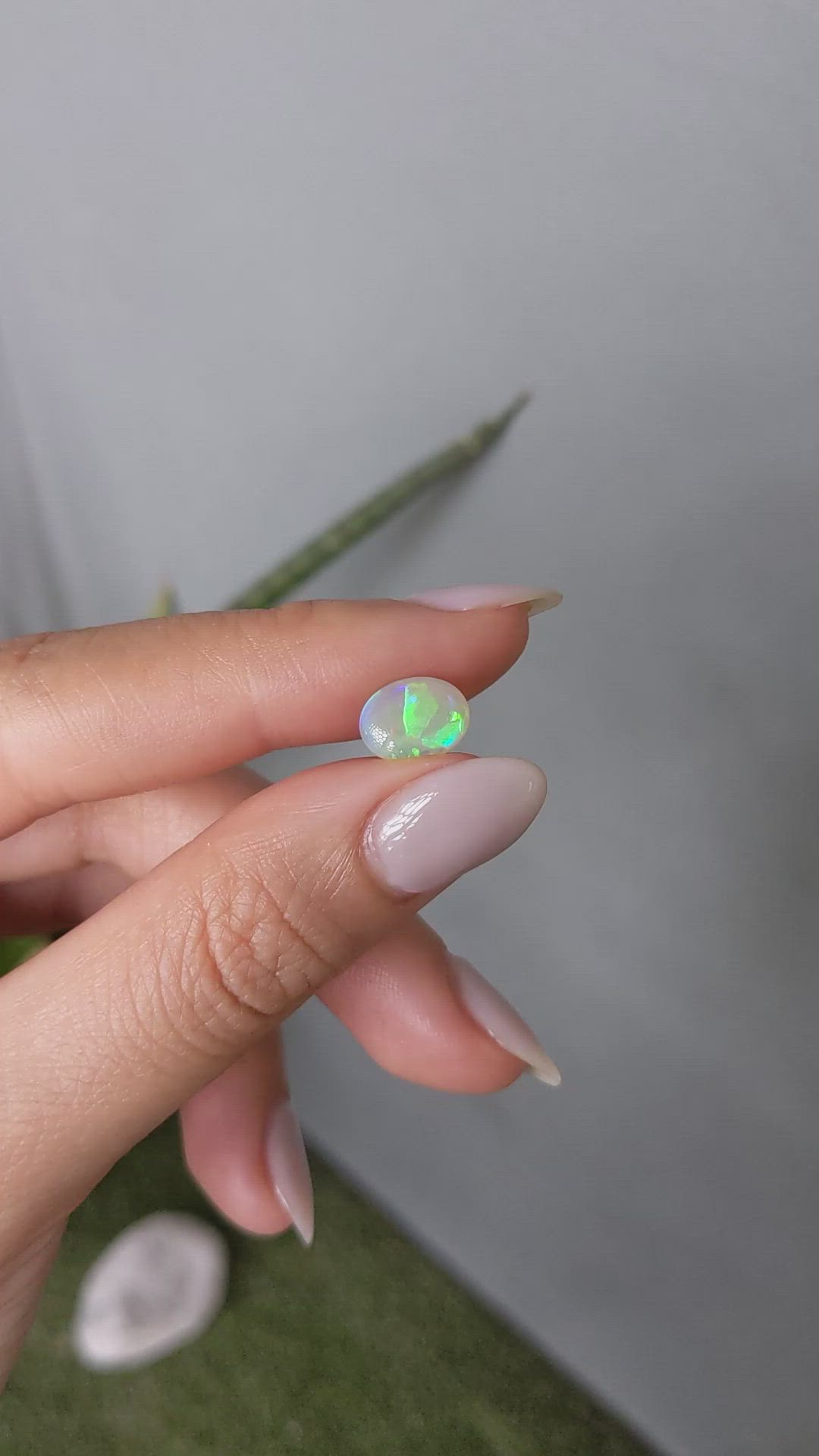 1.34 Ct. Cabochon Crystal/Jelly Opal from Australia Size Video