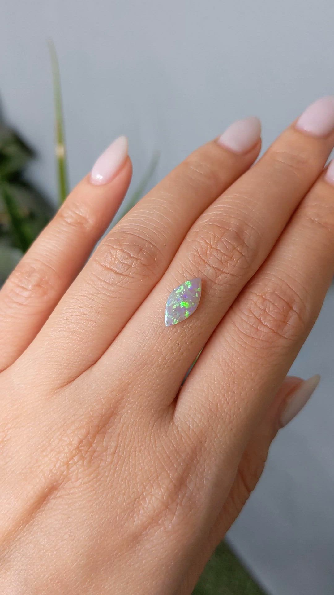 0.69 Ct. Multi Color Cabochon Crystal/Jelly Opal from Australia Size Video