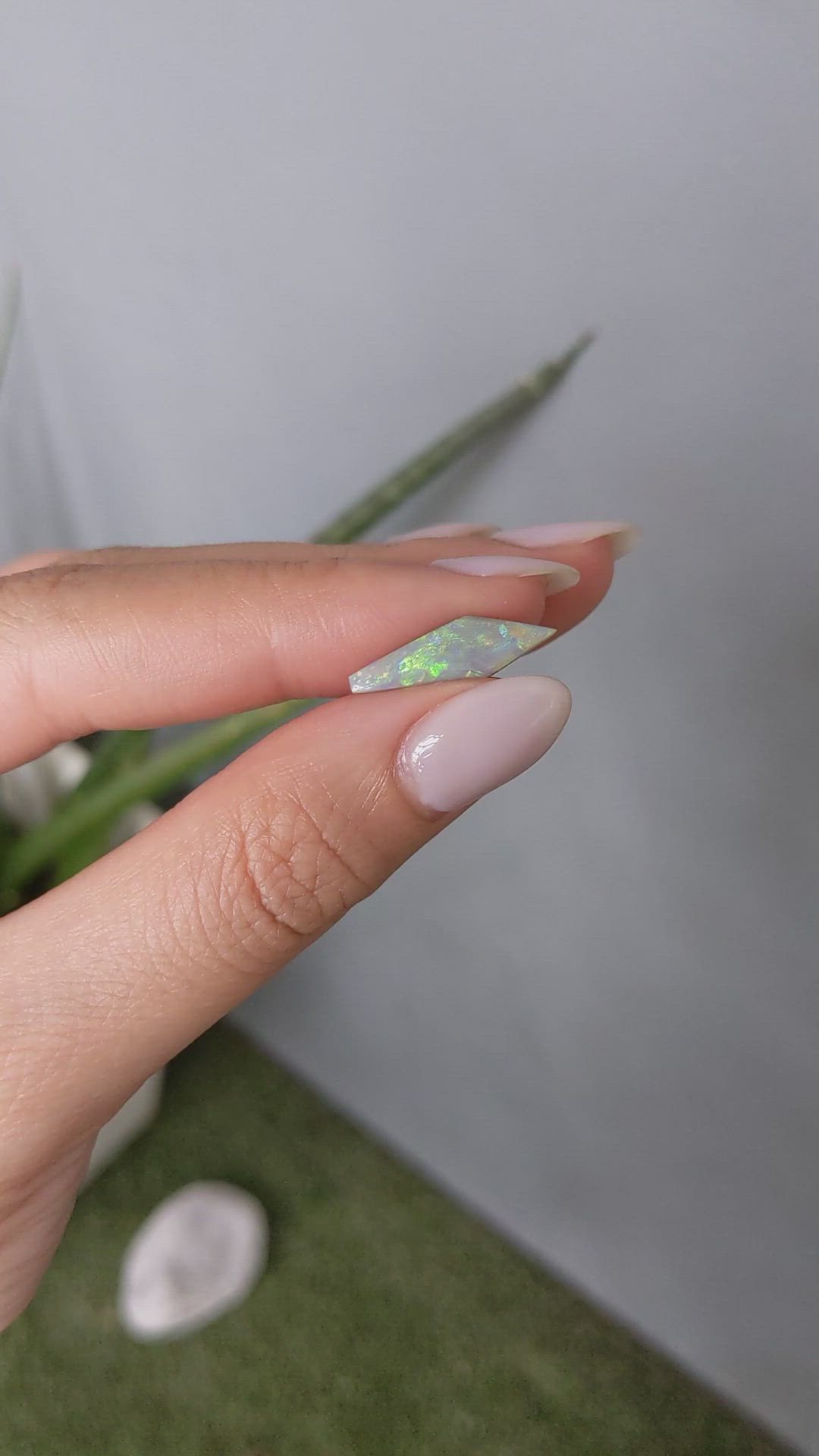 1.79 Ct. Semi-Black Opal from Australia Size Video