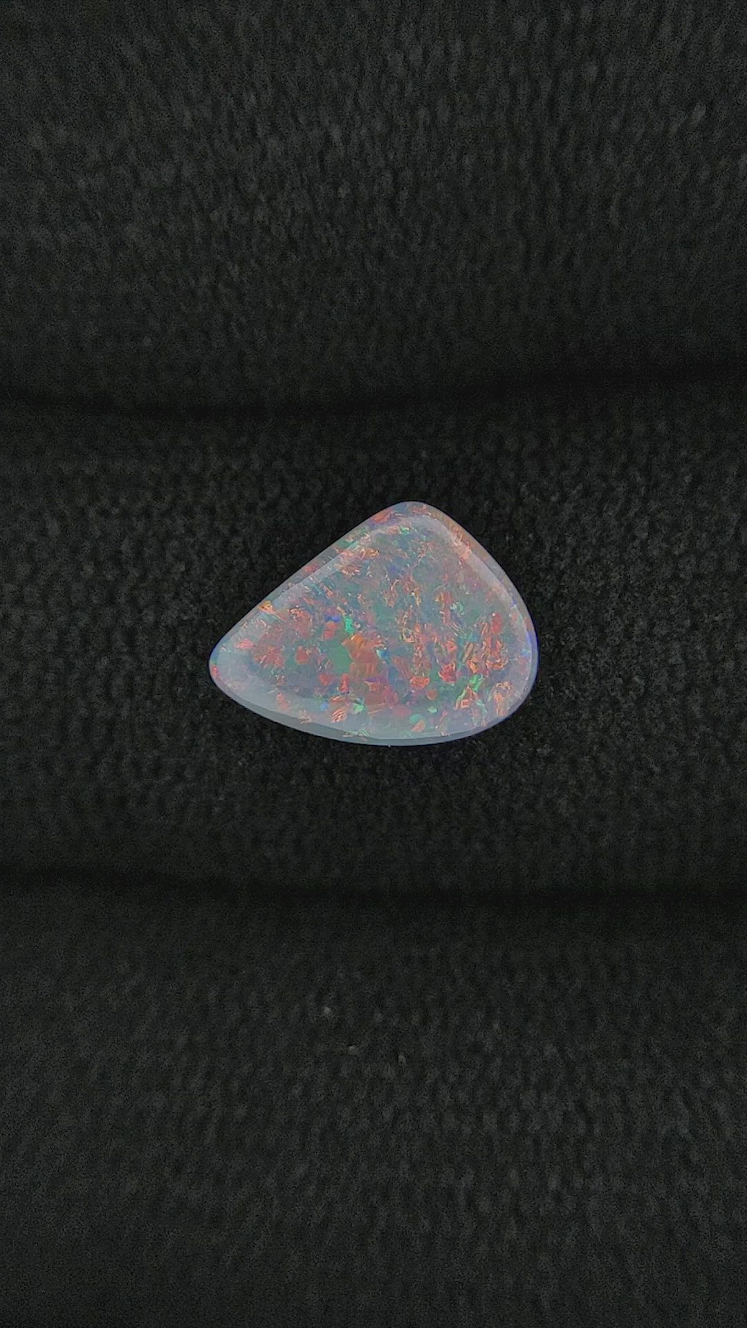 0.69 Ct. Cabochon Semi-Black Opal from Australia Size Video