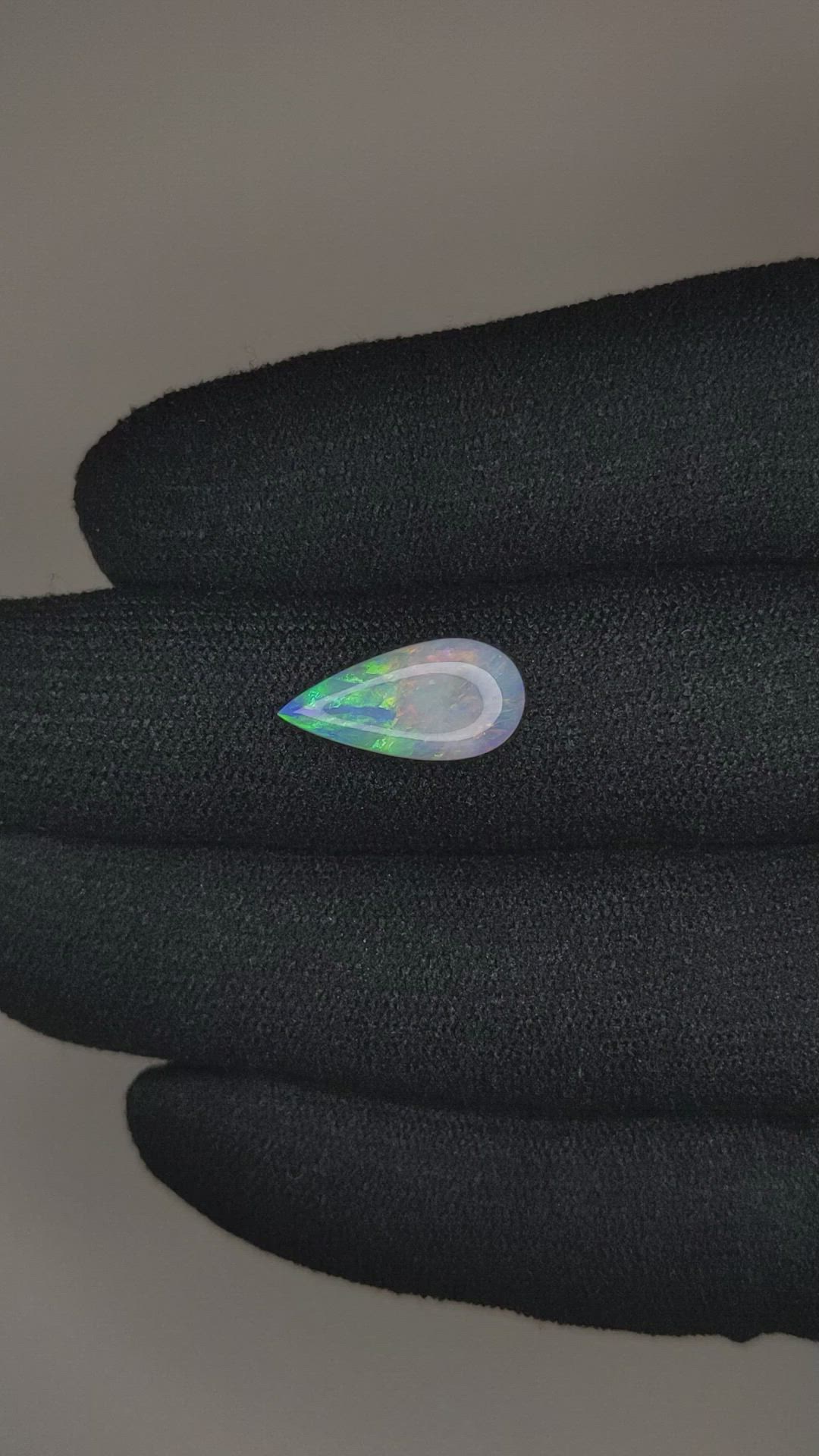 1.37 Ct. Cabochon White Opal from Australia Size Video