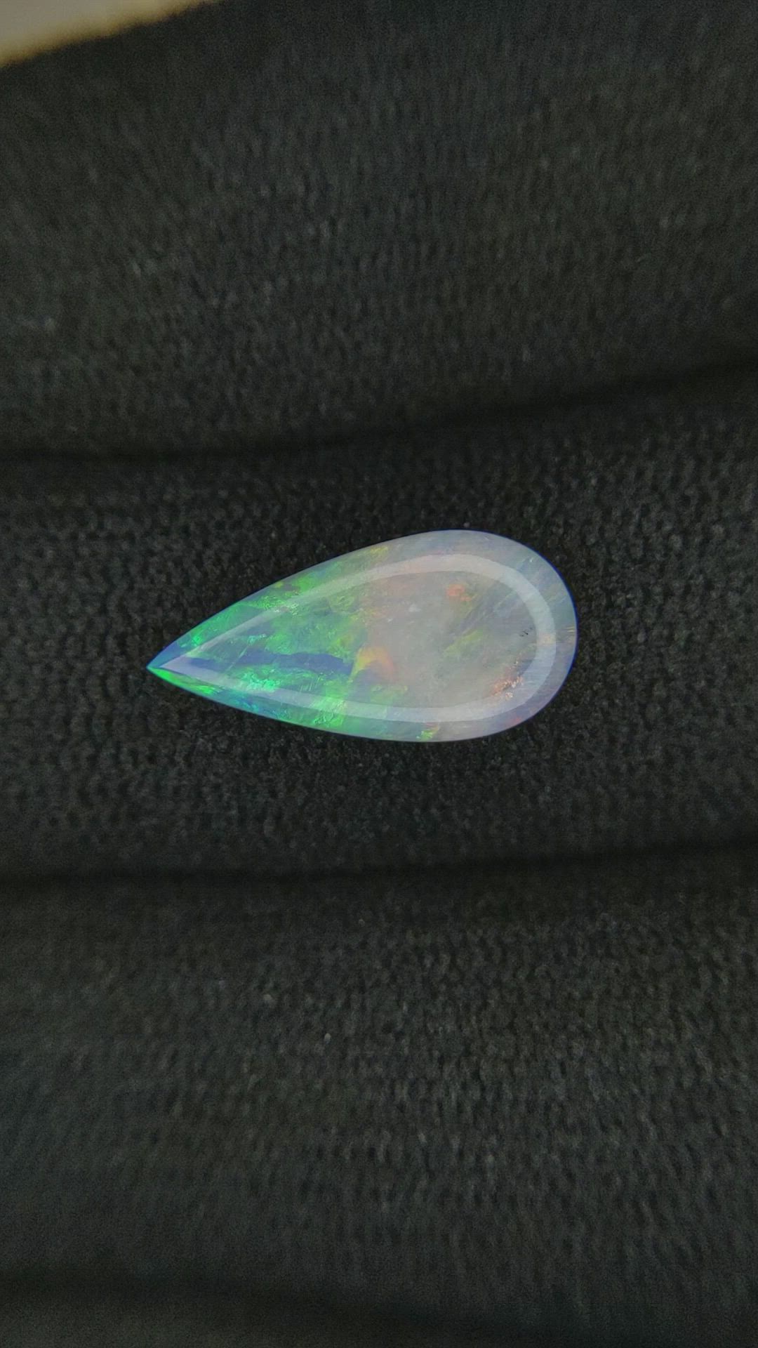 1.37 Ct. Cabochon White Opal from Australia Size Video