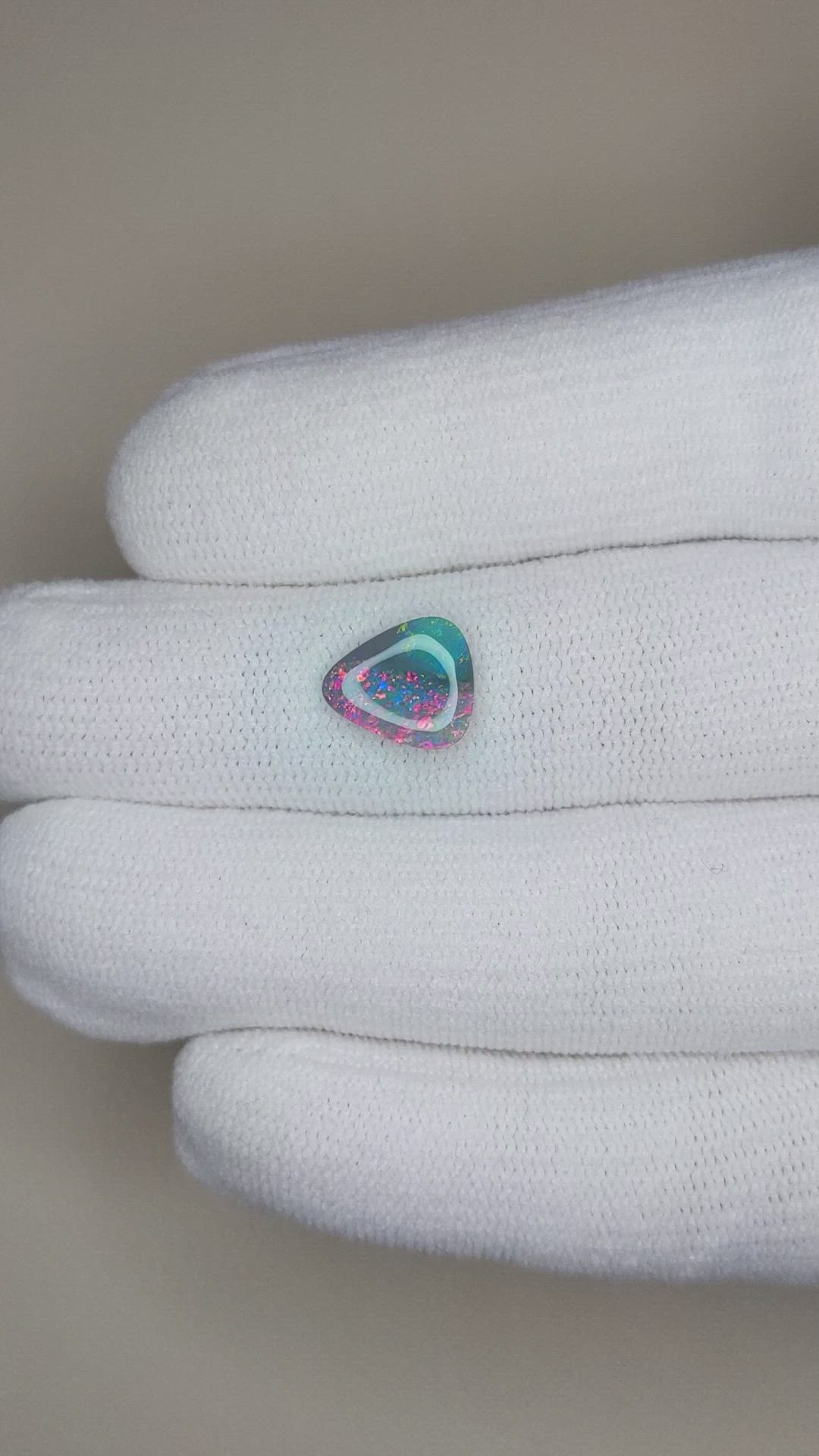 1.26 Ct. Cabochon Black Opal from Australia Size Video