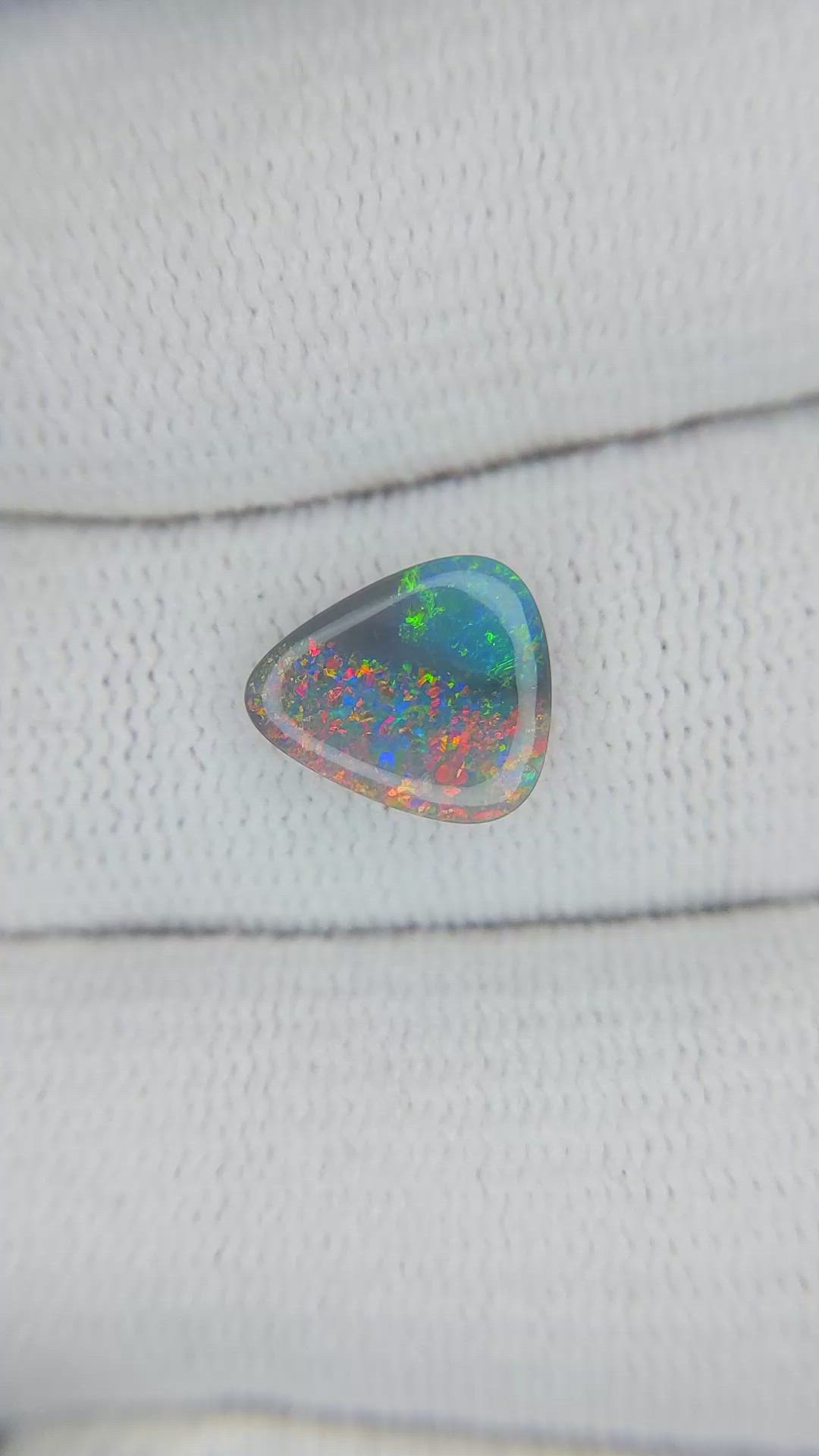 1.26 Ct. Cabochon Black Opal from Australia Size Video
