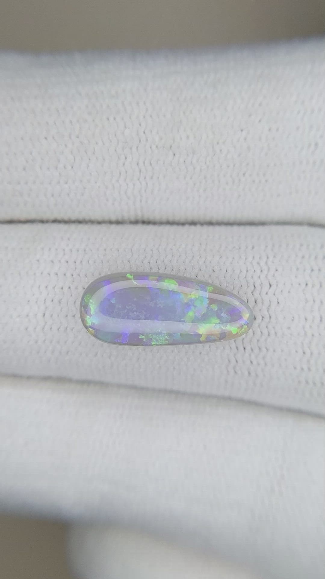 2.06 Ct. Cabochon Semi-Black Opal from Australia Size Video