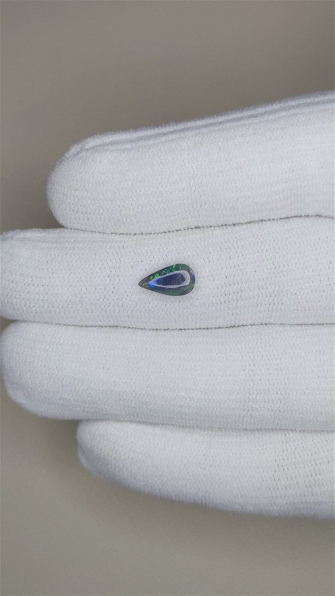 0.63 Ct. Cabochon Black Opal from Australia Size Video