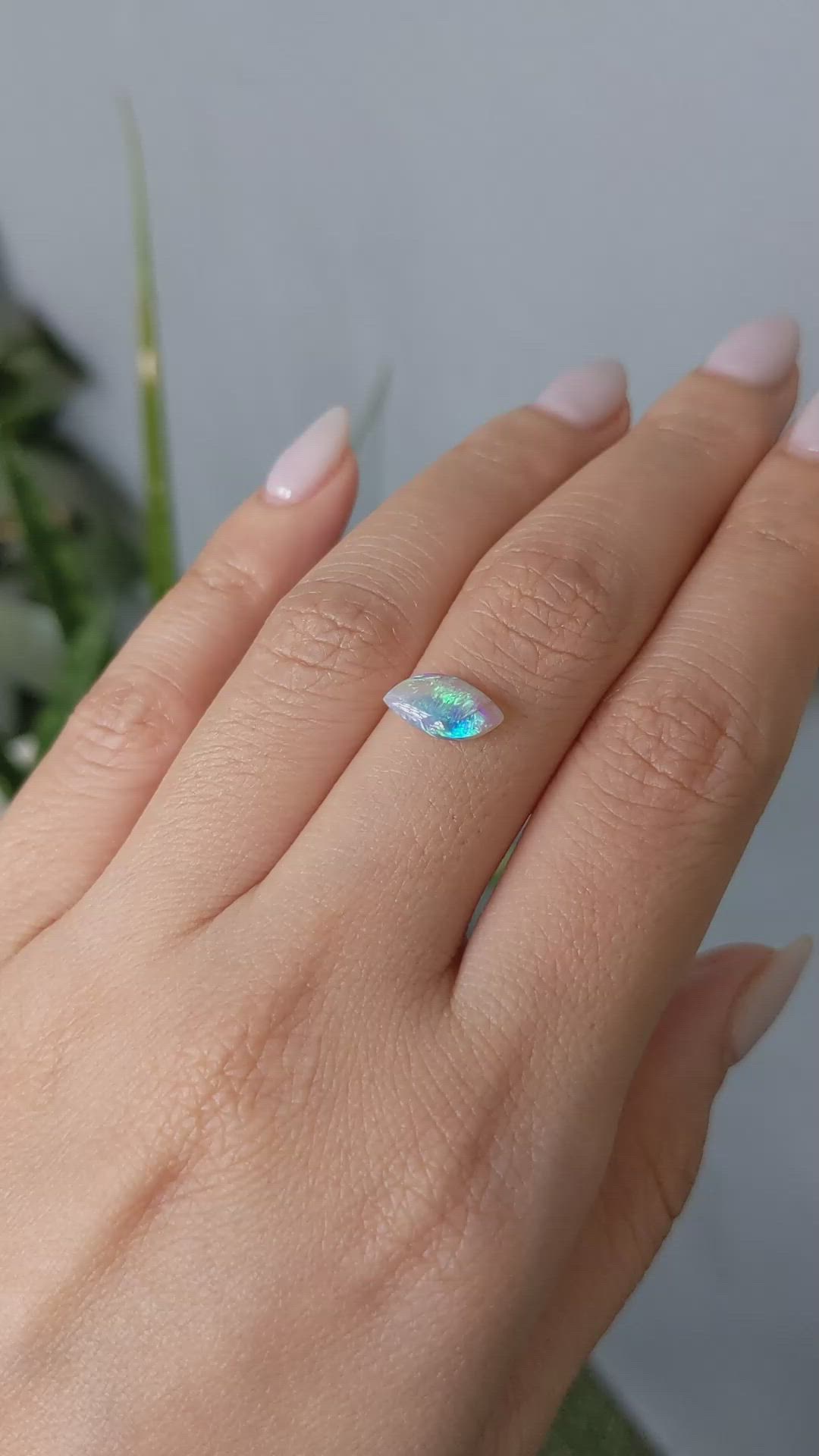 0.83 Ct. Cabochon Crystal/Jelly Opal from Australia Size Video