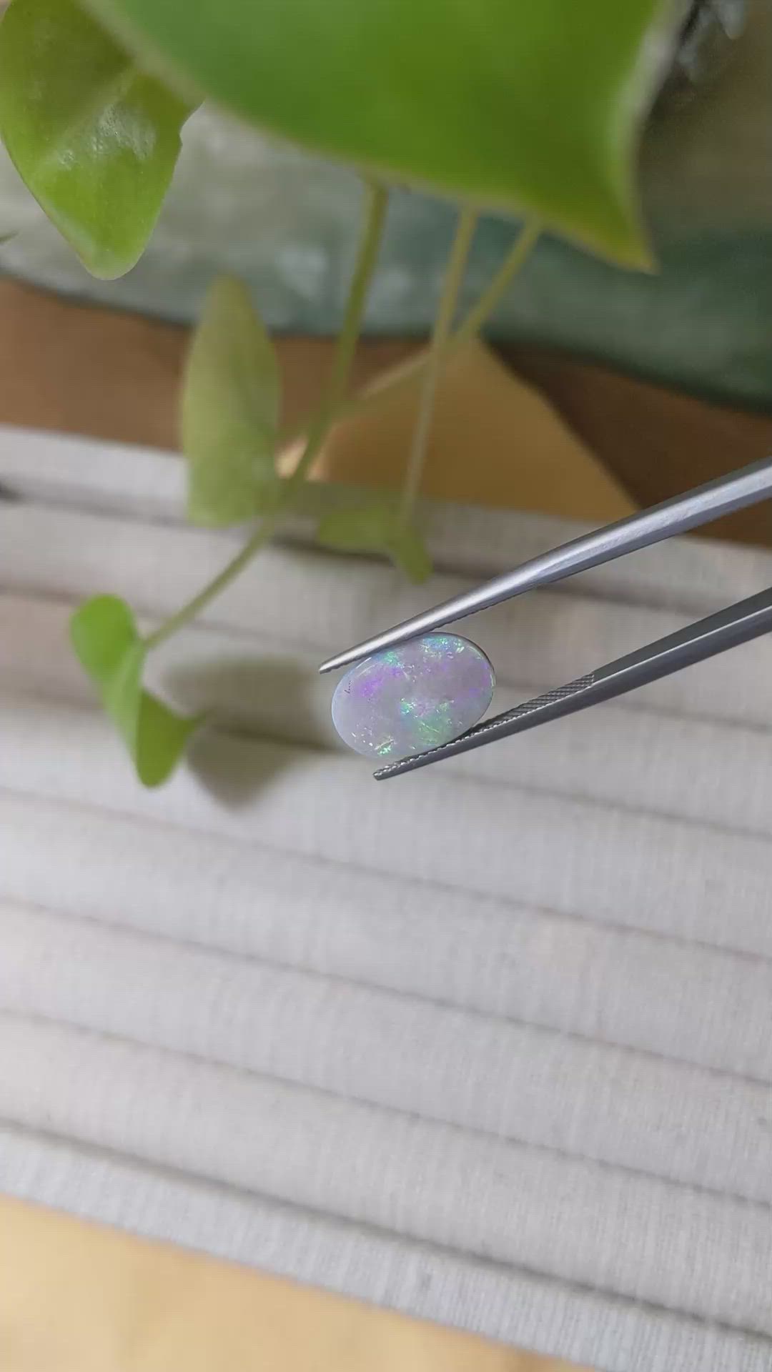 2.93 Ct. White Opal from Australia Size Video