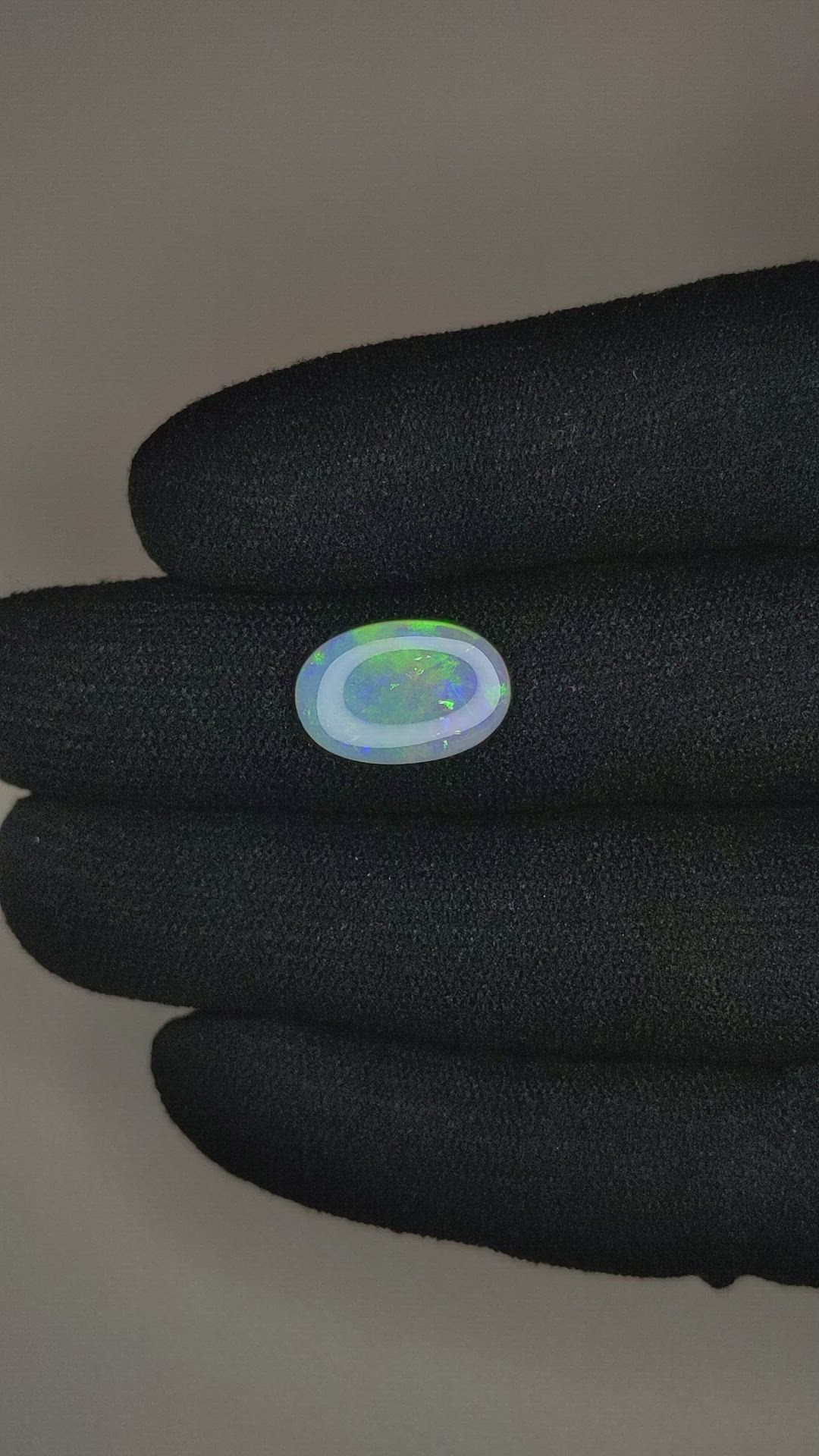 2.93 Ct. White Opal from Australia Size Video