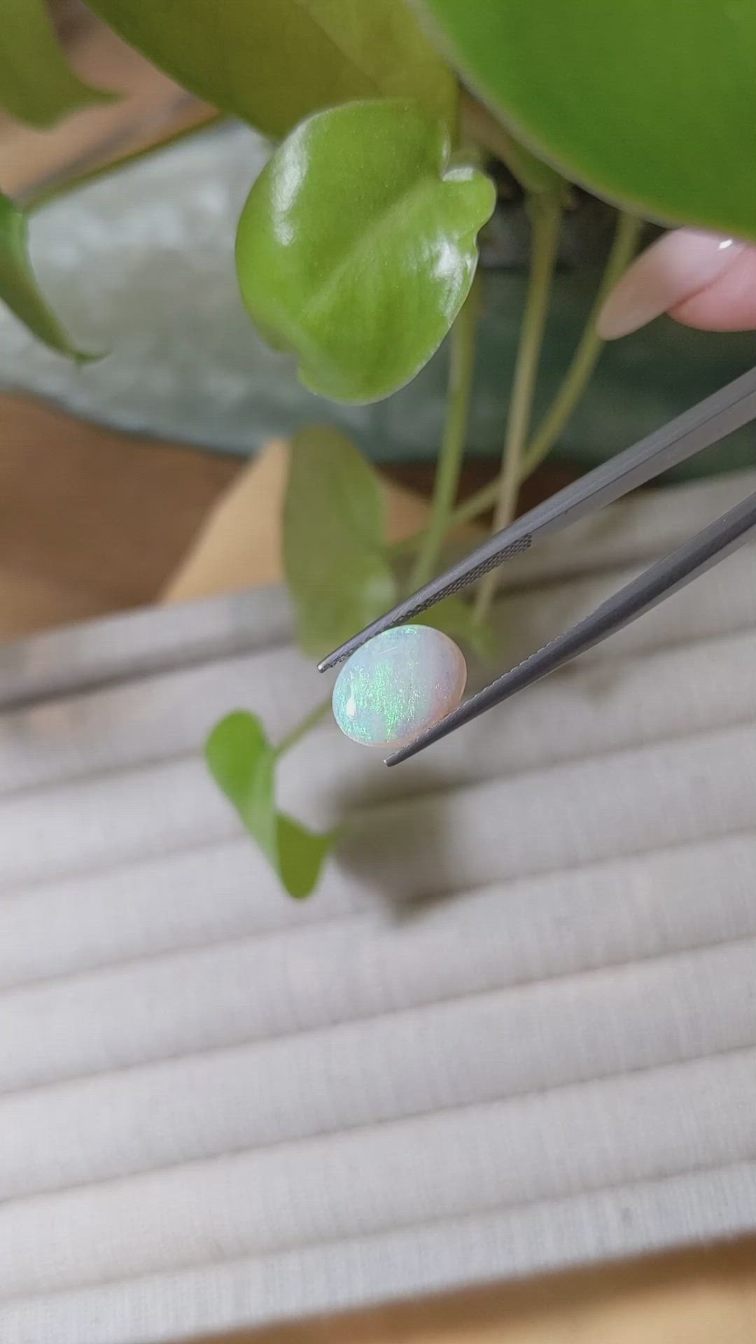 1.76 Ct. Cabochon Crystal/Jelly Opal from Australia Size Video