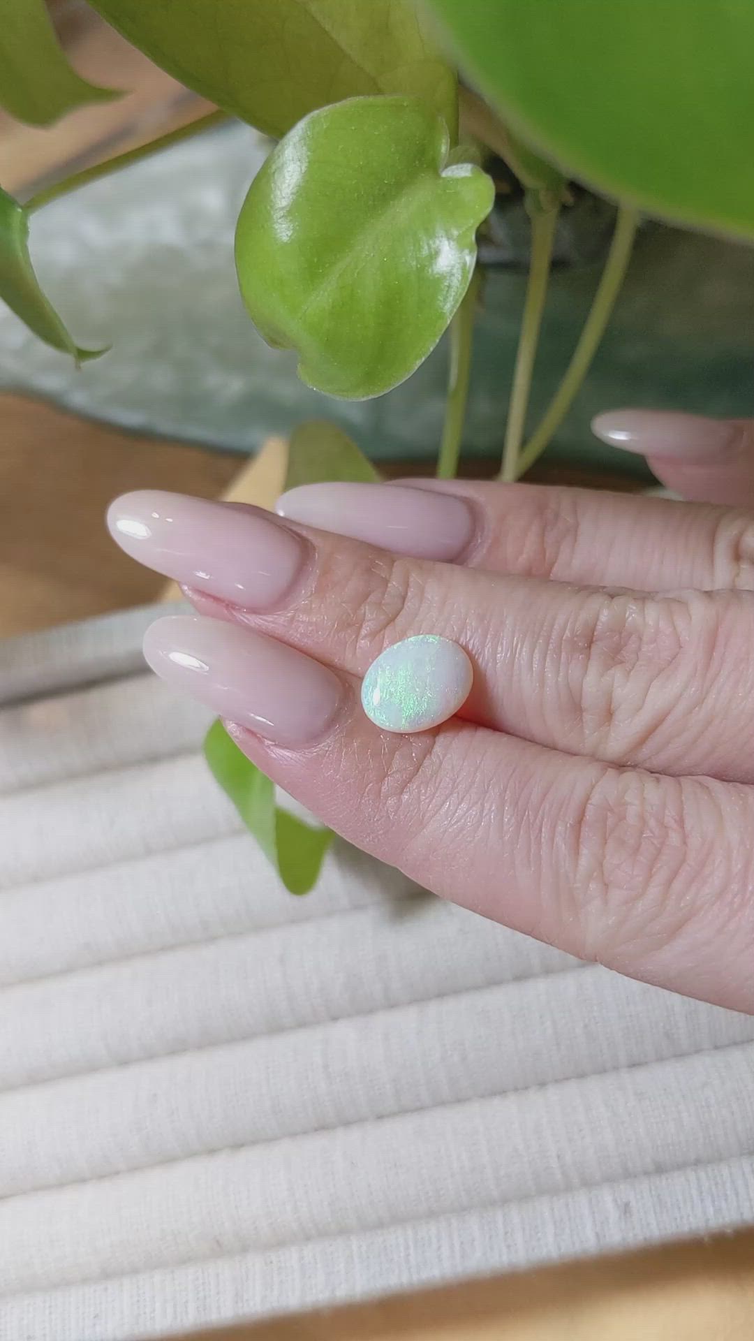 1.76 Ct. Cabochon Crystal/Jelly Opal from Australia Size Video