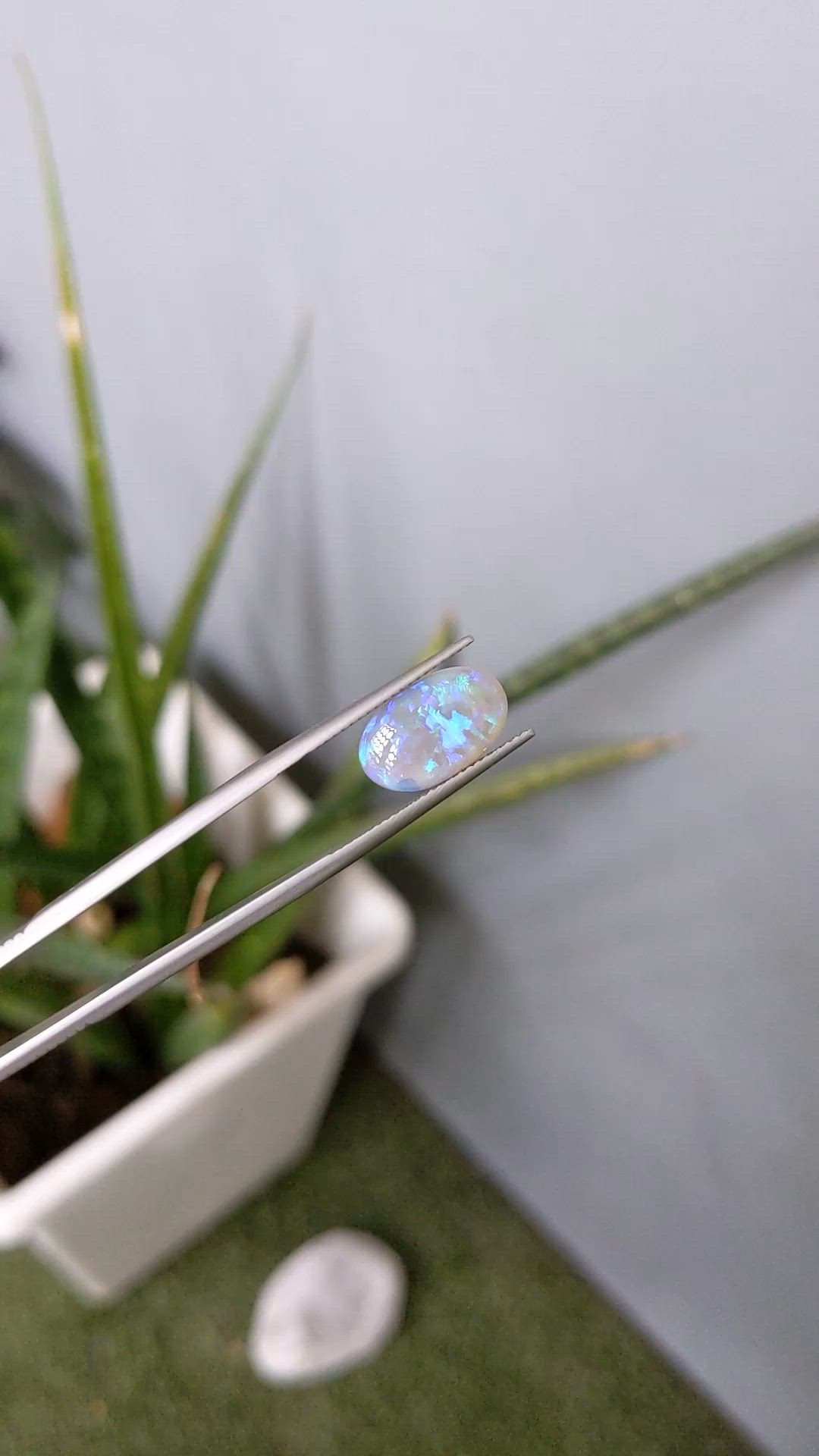 3.37 Ct. Multi Color Cabochon Crystal/Jelly Opal from Australia Size Video