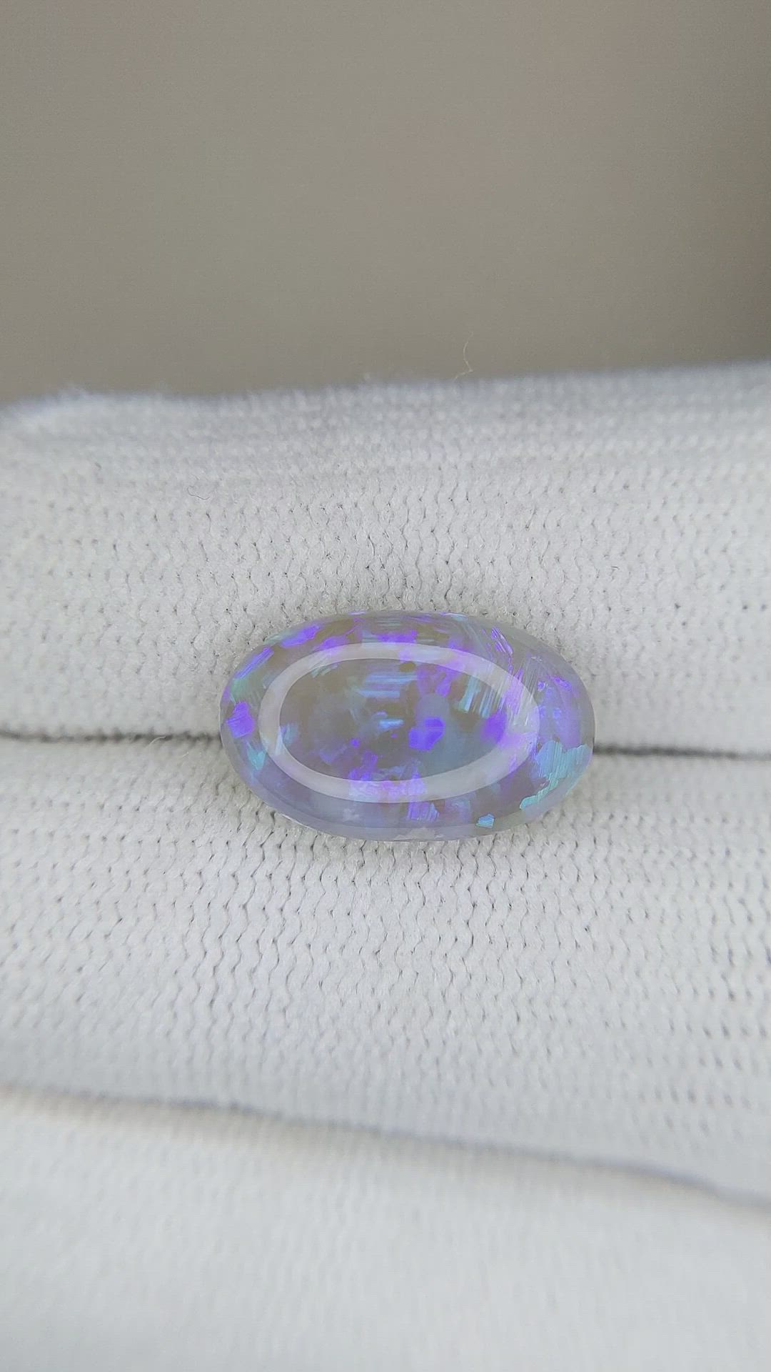 3.37 Ct. Cabochon Crystal/Jelly Opal from Australia Size Video