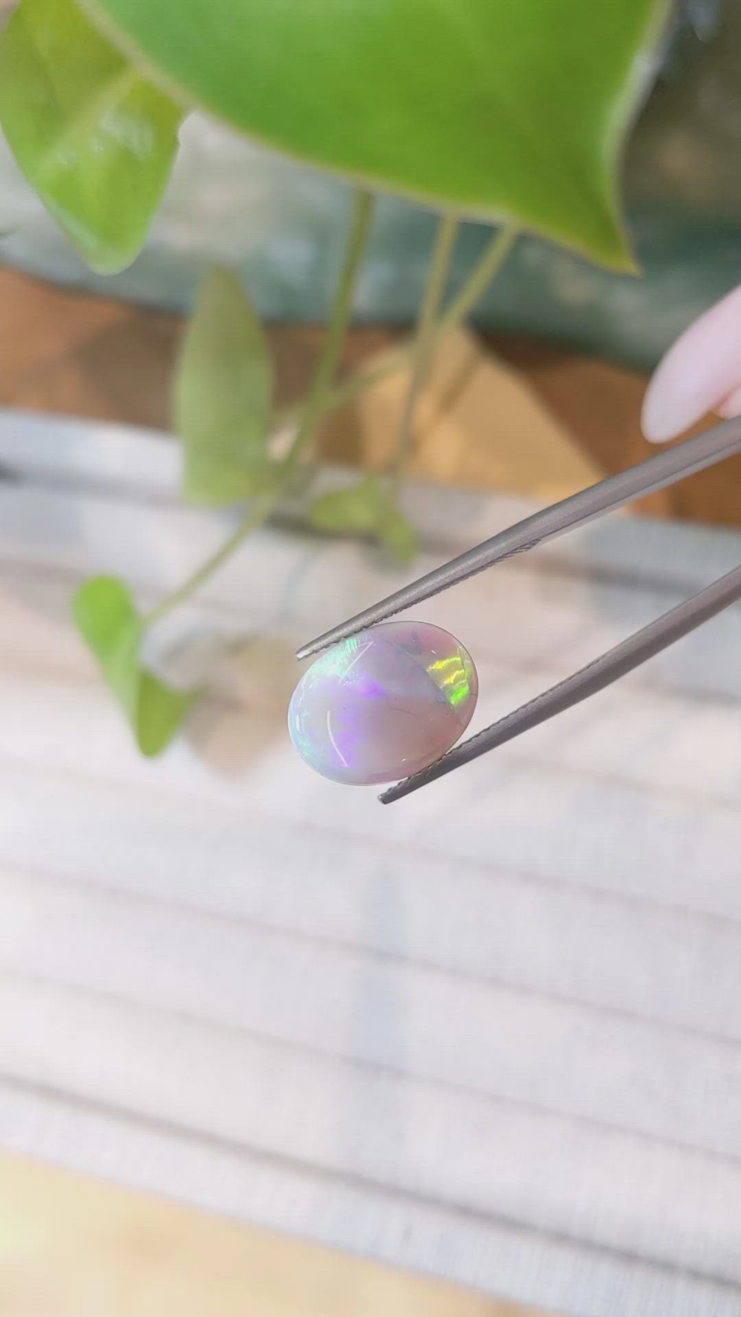 3.35 Ct. Cabochon Crystal/Jelly Opal from Australia Size Video