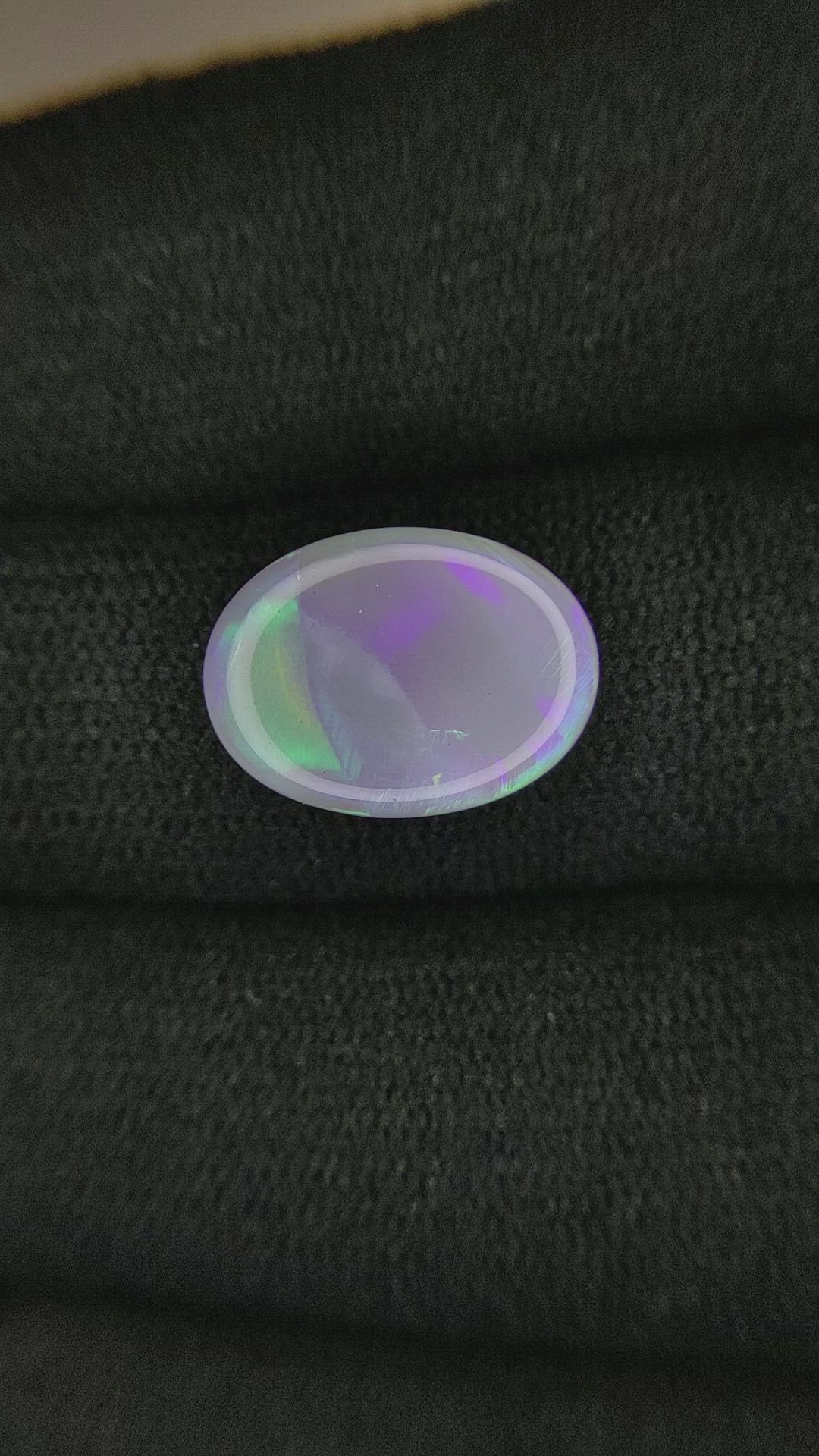 3.35 Ct. Cabochon Crystal/Jelly Opal from Australia Size Video
