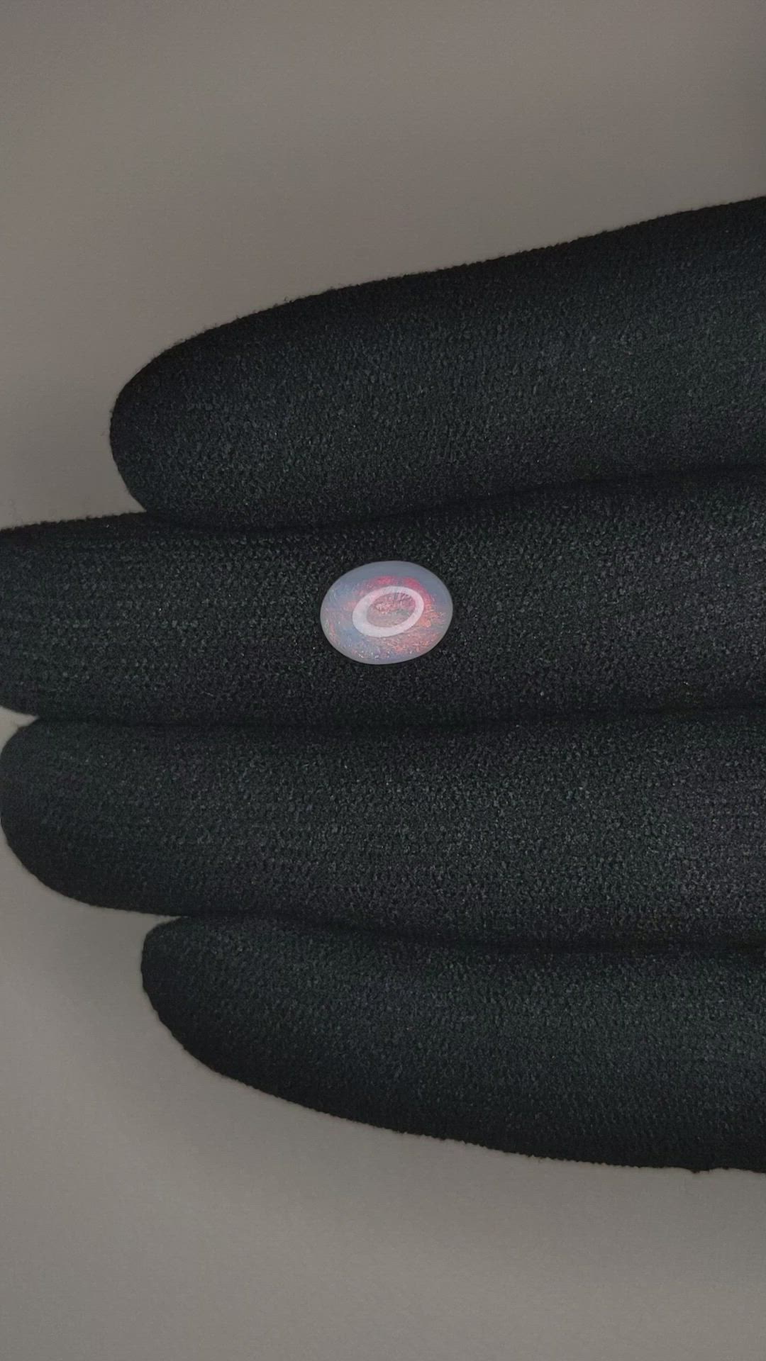 1.38 Ct. Cabochon Semi-Black Opal from Australia Size Video