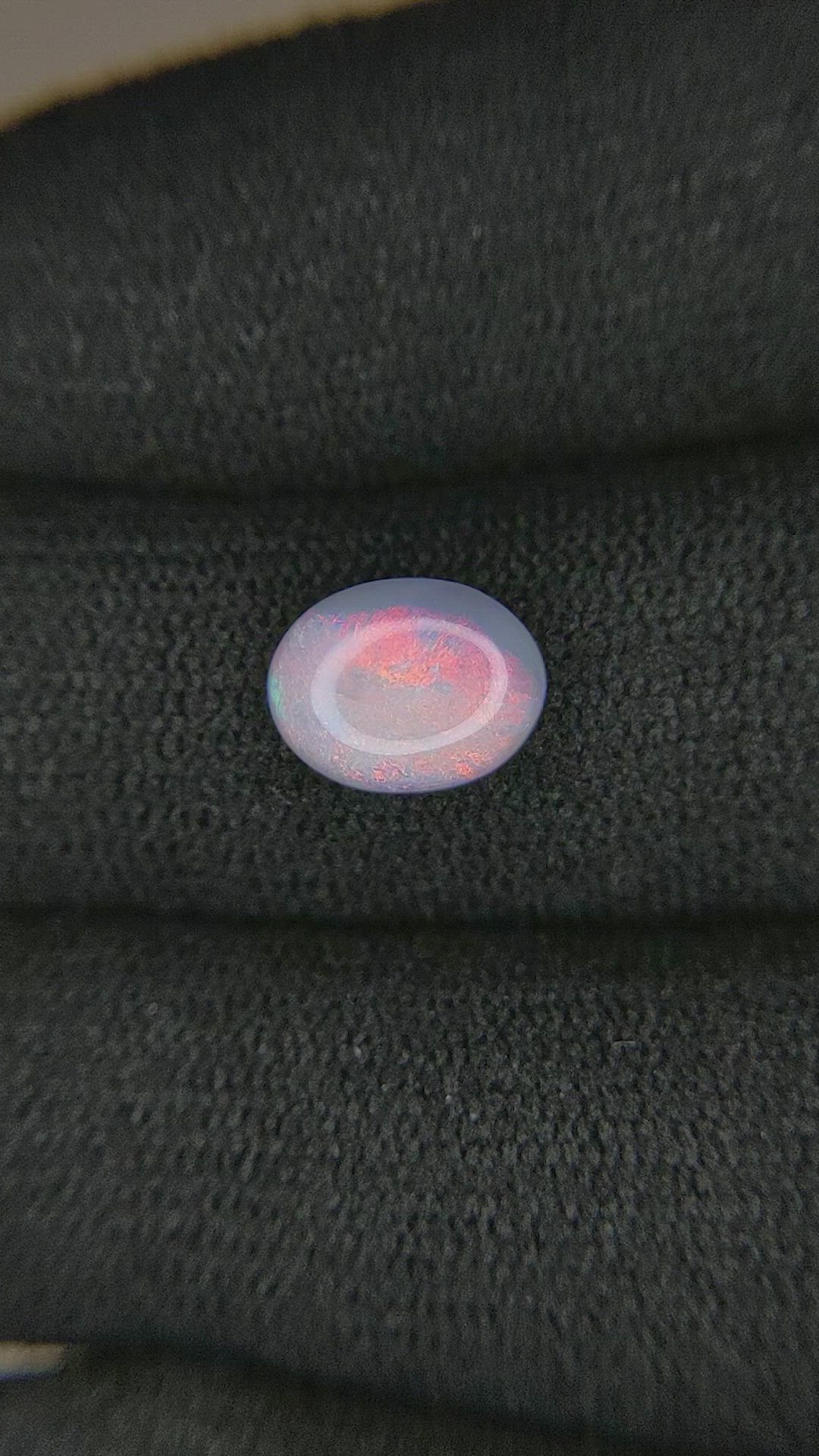 1.38 Ct. Cabochon Semi-Black Opal from Australia Size Video