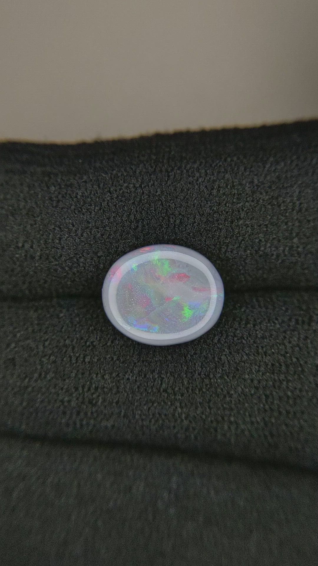 1.61 Ct. White Opal from Australia Size Video